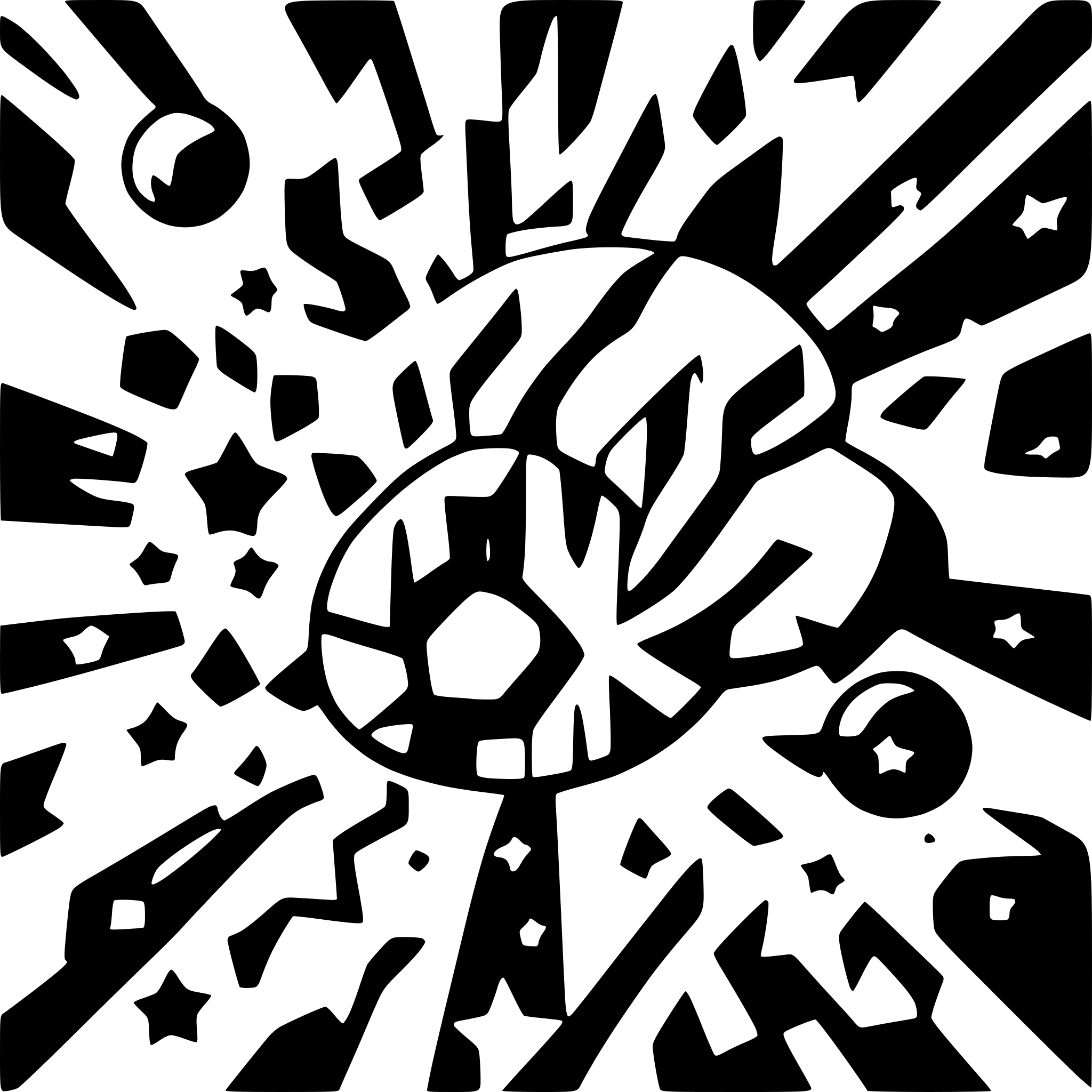 AI-generated SVG of a scattered stars as a galaxy system