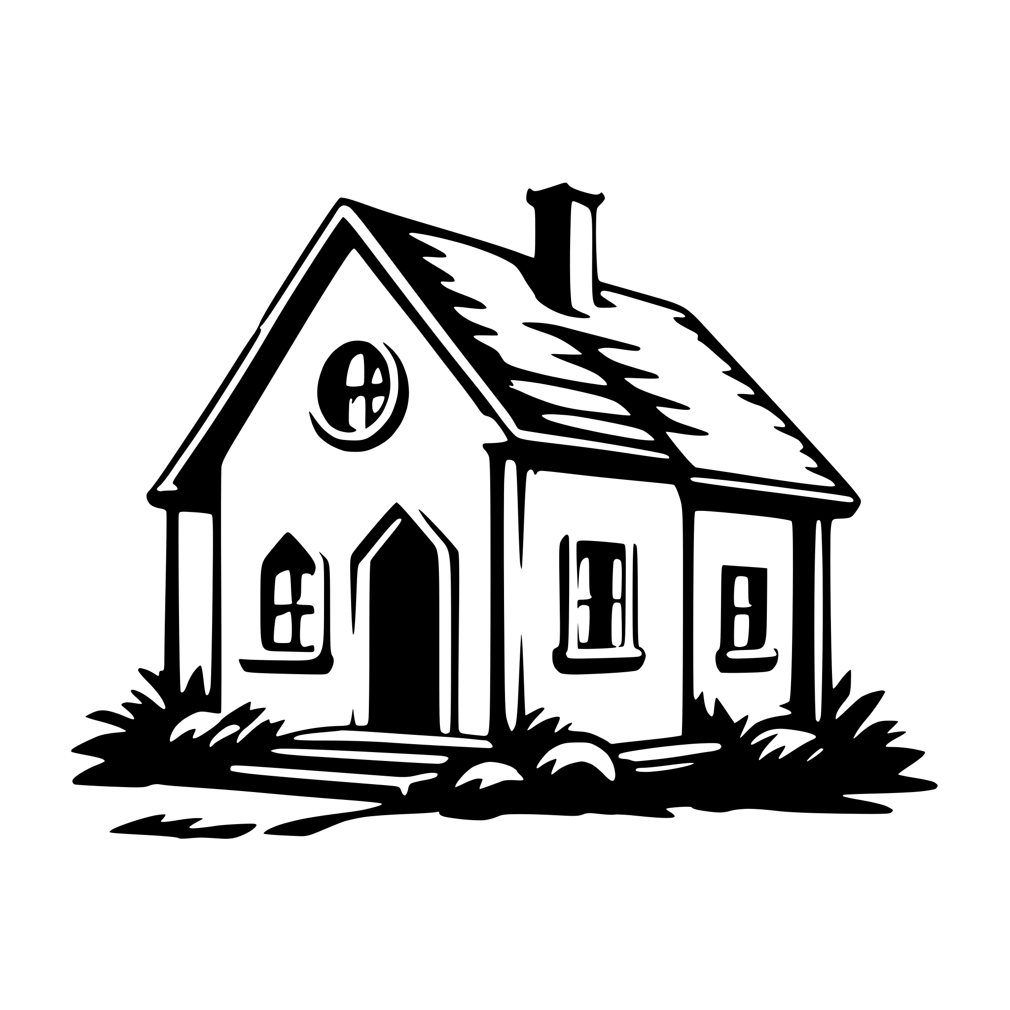 AI-generated SVG of 'Simple house frame banner'