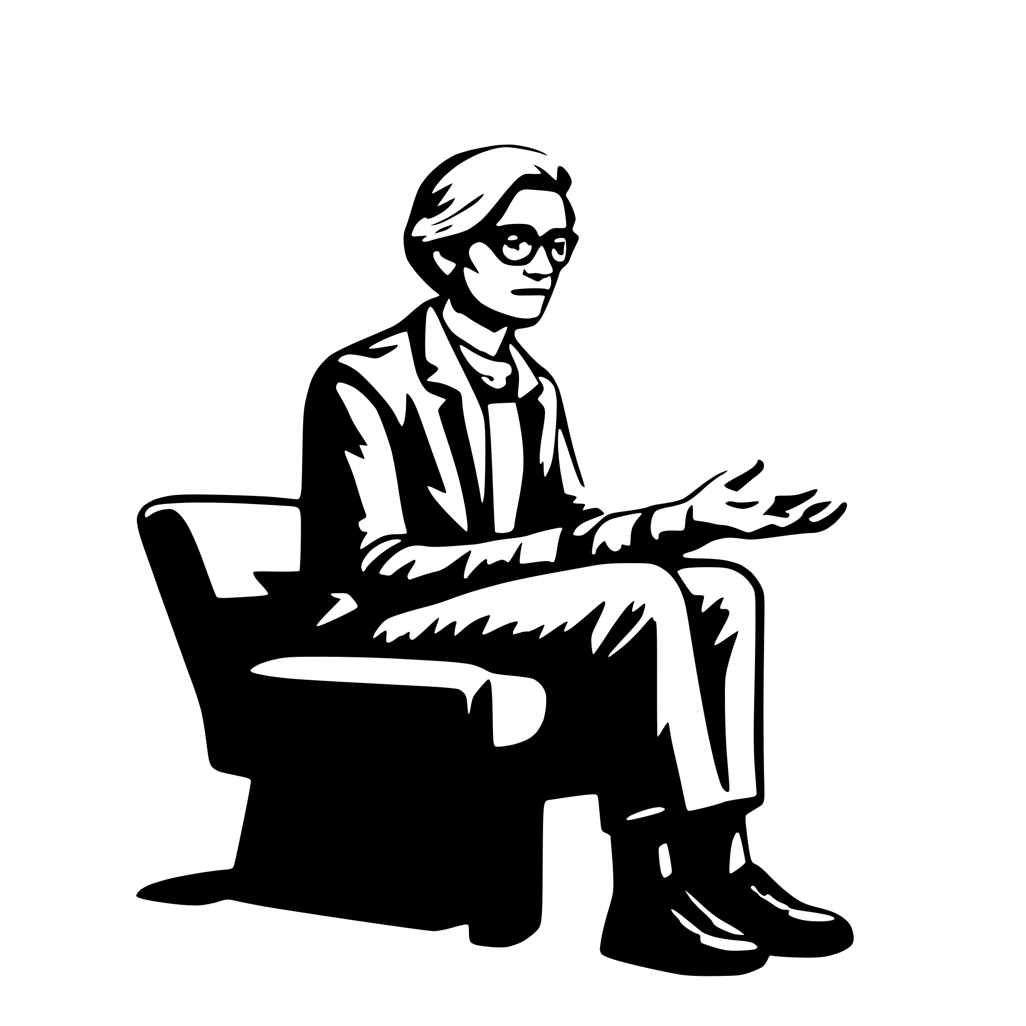 AI-generated SVG of a psychologist