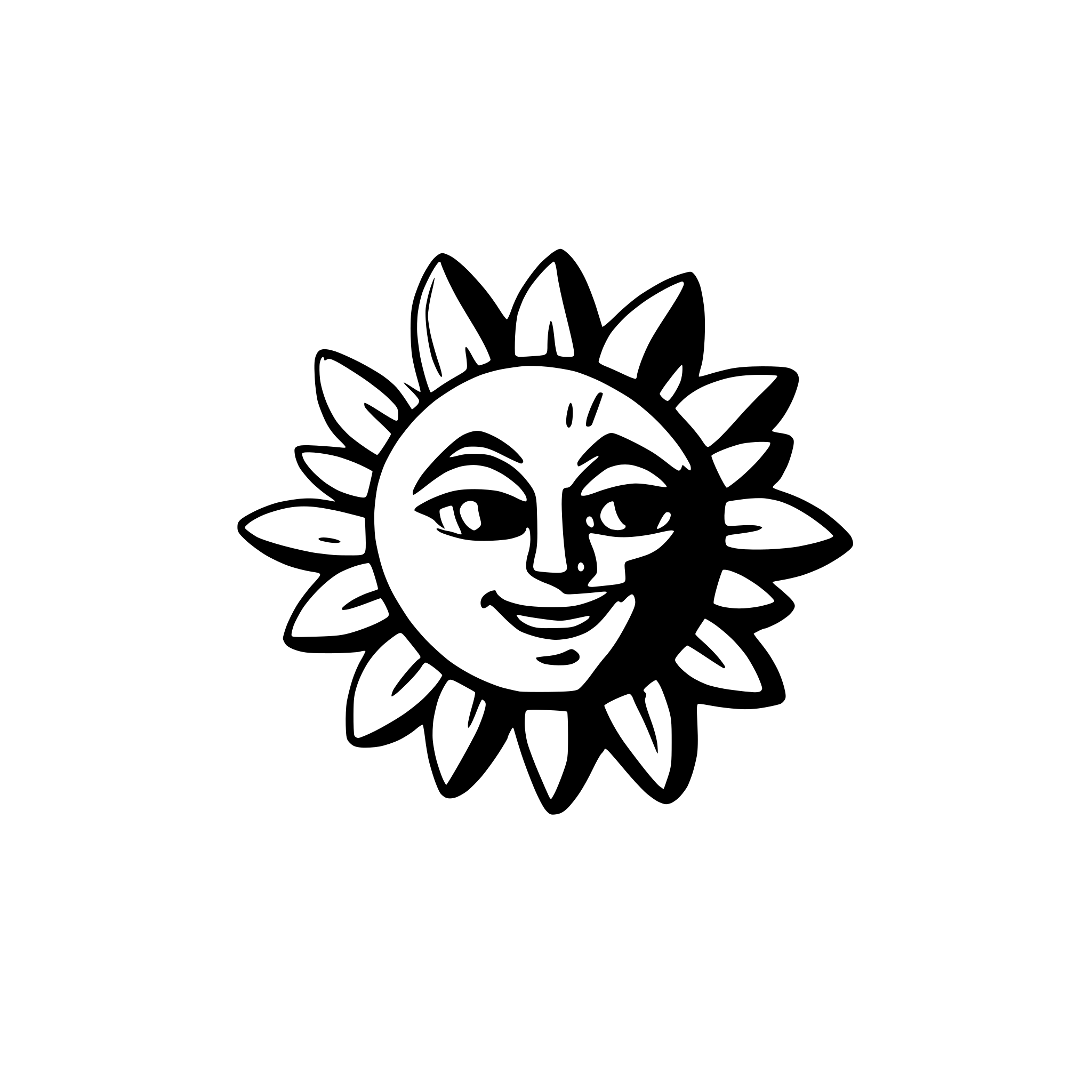 AI-generated SVG of 'Historic sun abstract'