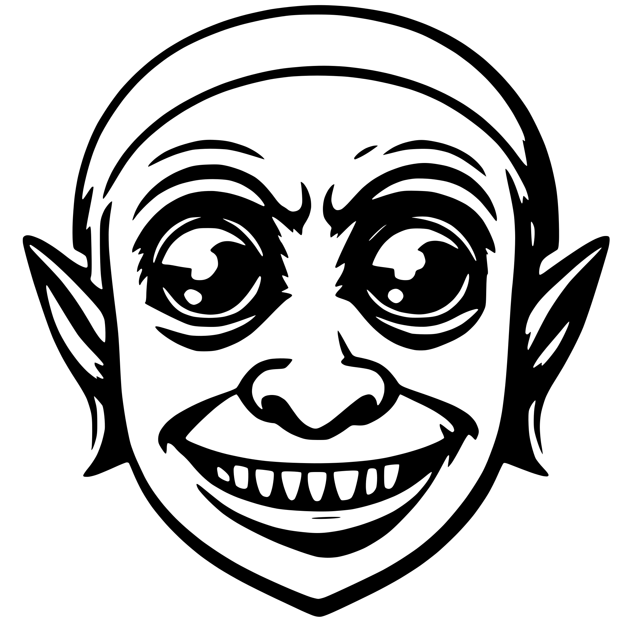 AI-generated SVG of a goblin face emoji