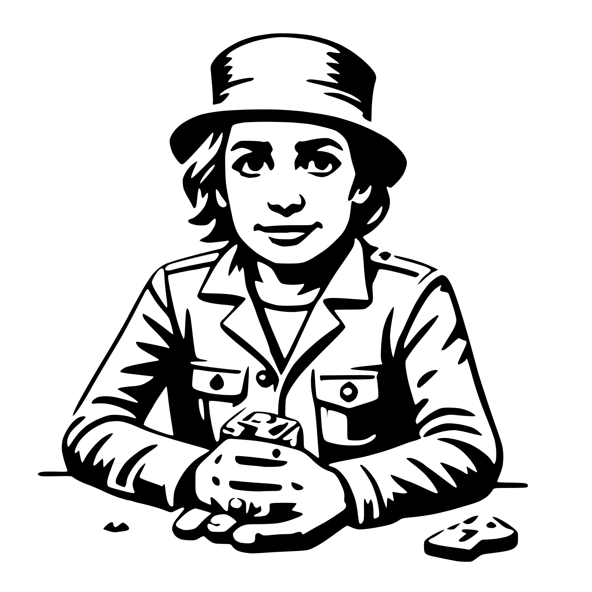 AI-generated SVG of a anthropologist
