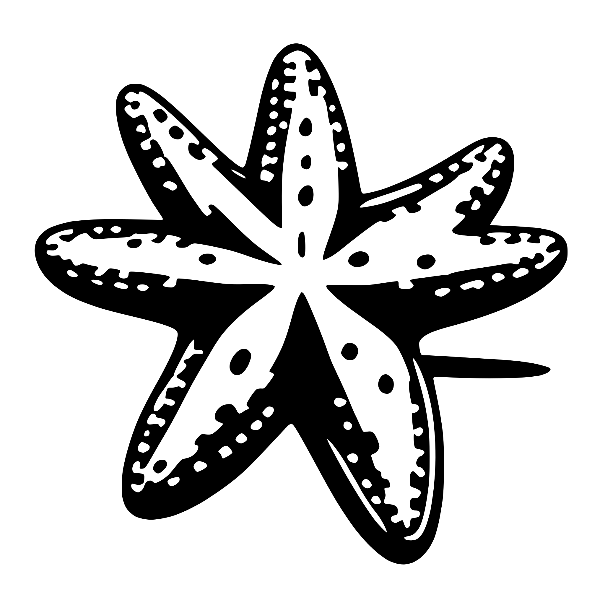 AI-generated SVG of 'starfish cartoon style'