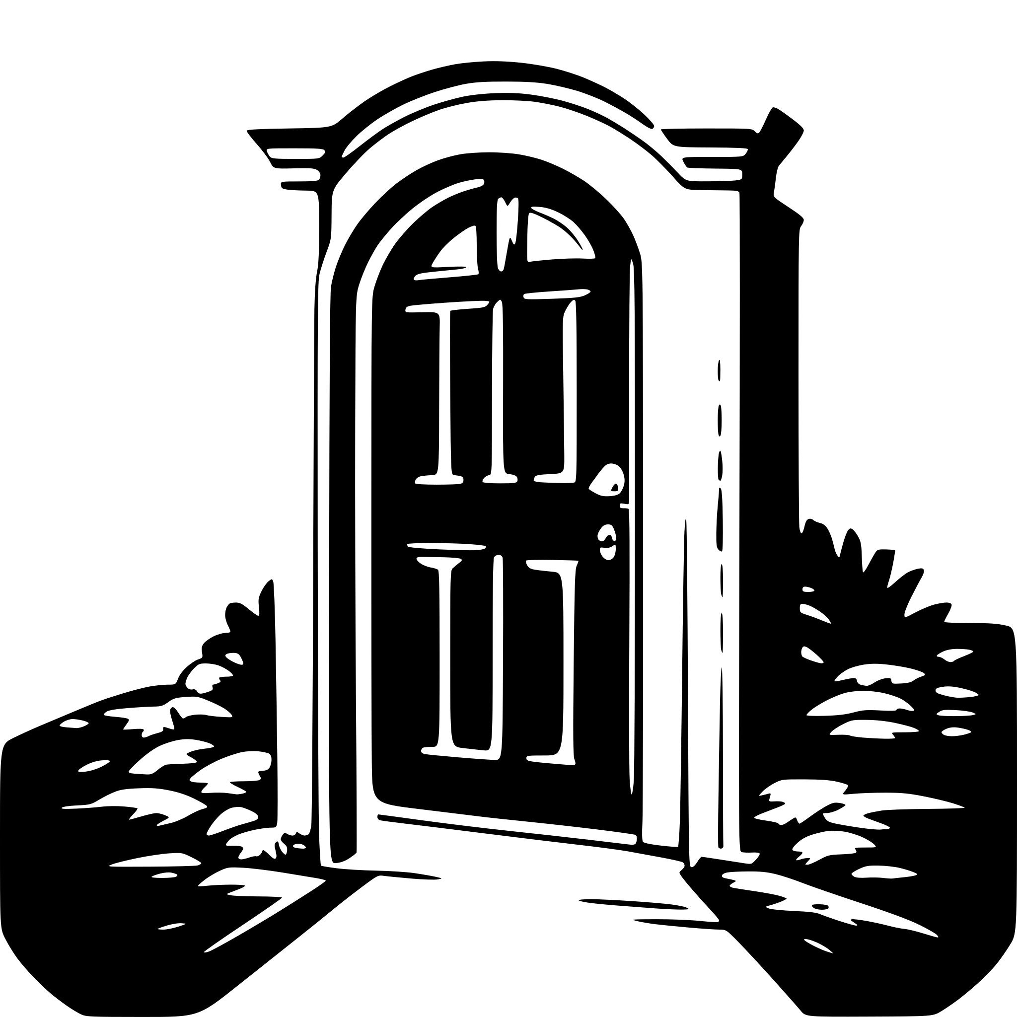 AI-generated SVG of a A colored door