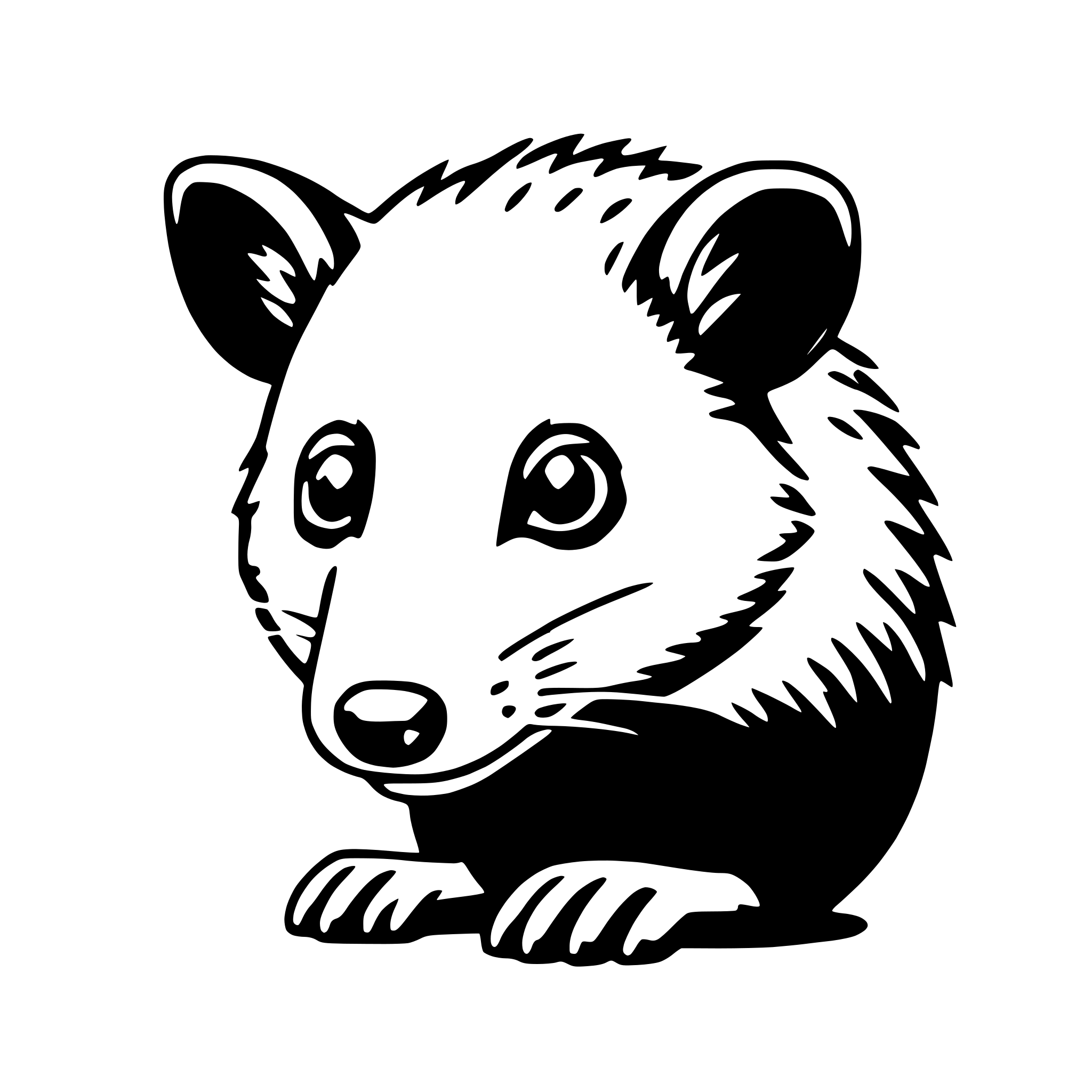 AI-generated SVG of 'opossum'