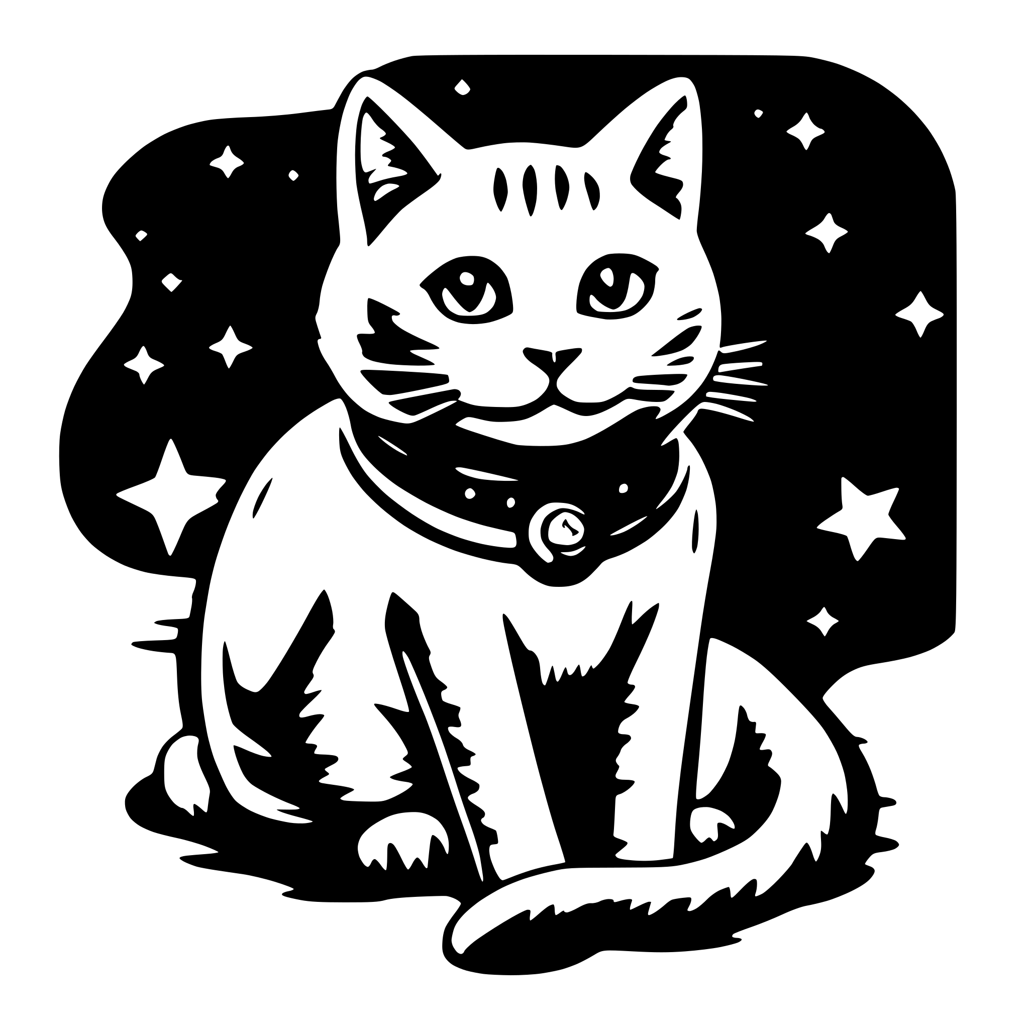 AI-generated SVG of a space cat