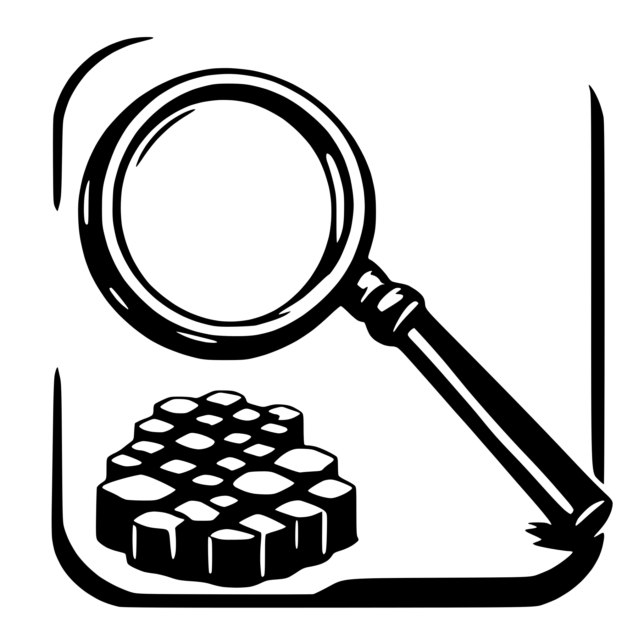 AI-generated SVG of a data nodes beeing inspected by a magnifying glass