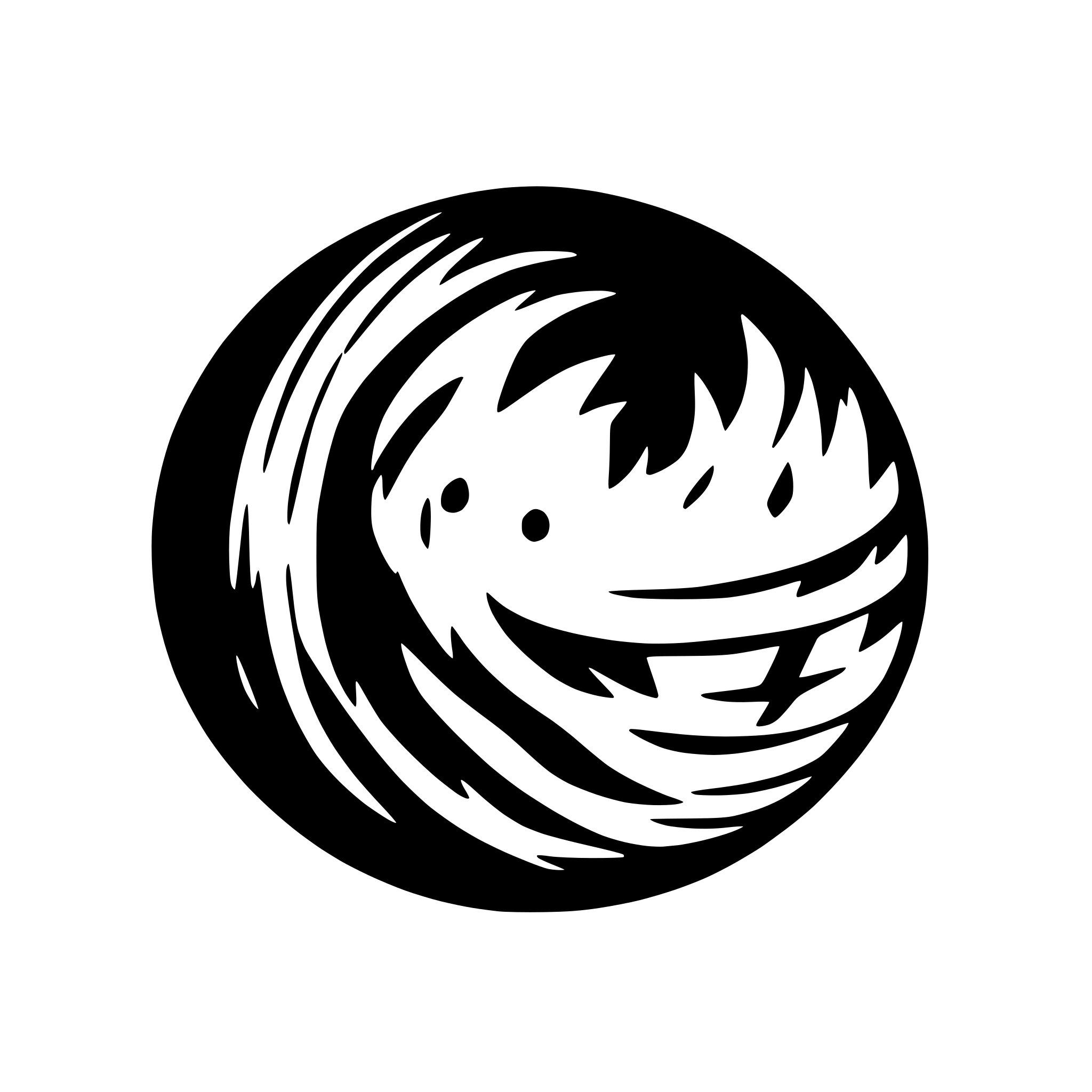 AI-generated SVG of 'spiral dark sphere'
