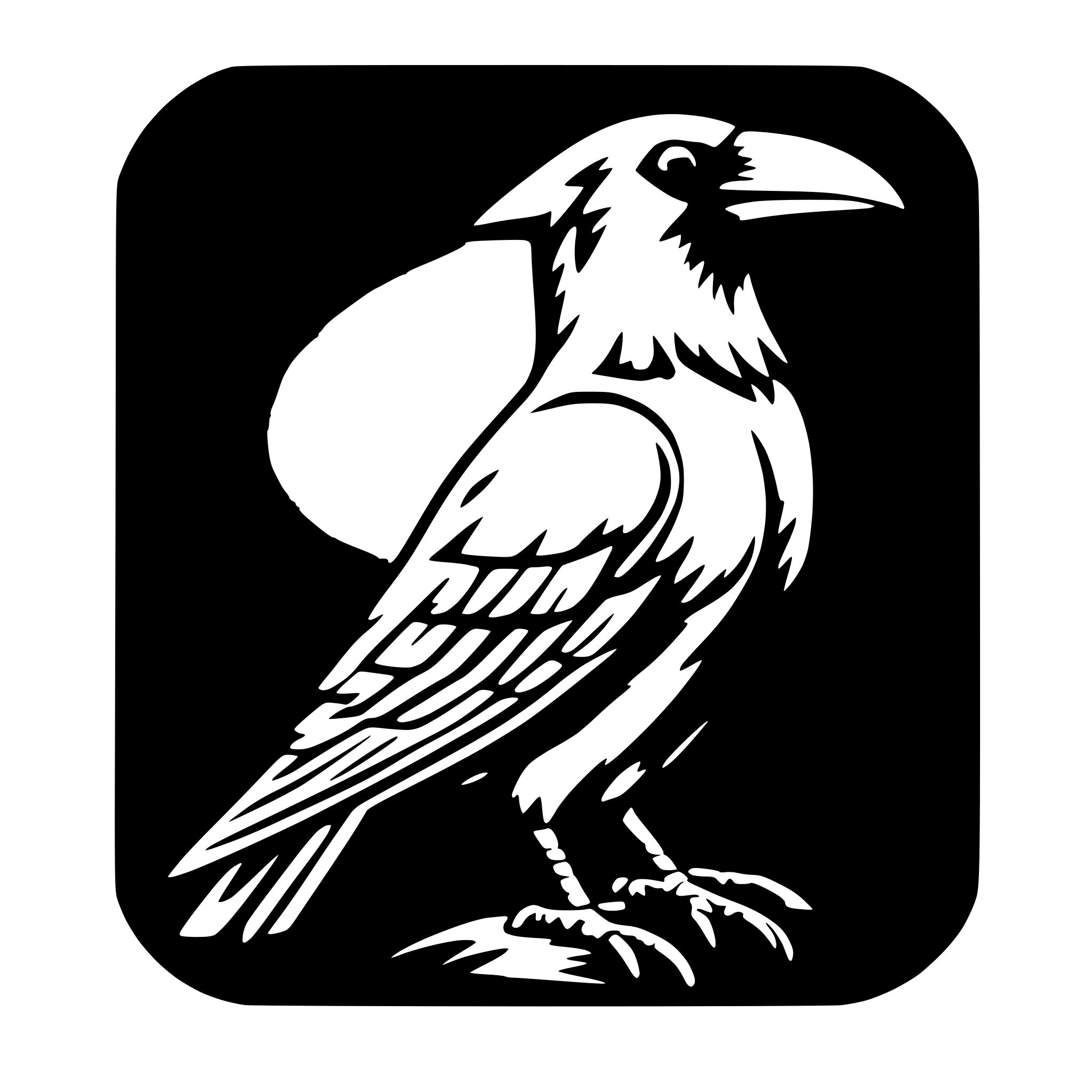 AI-generated SVG of a circuit board raven