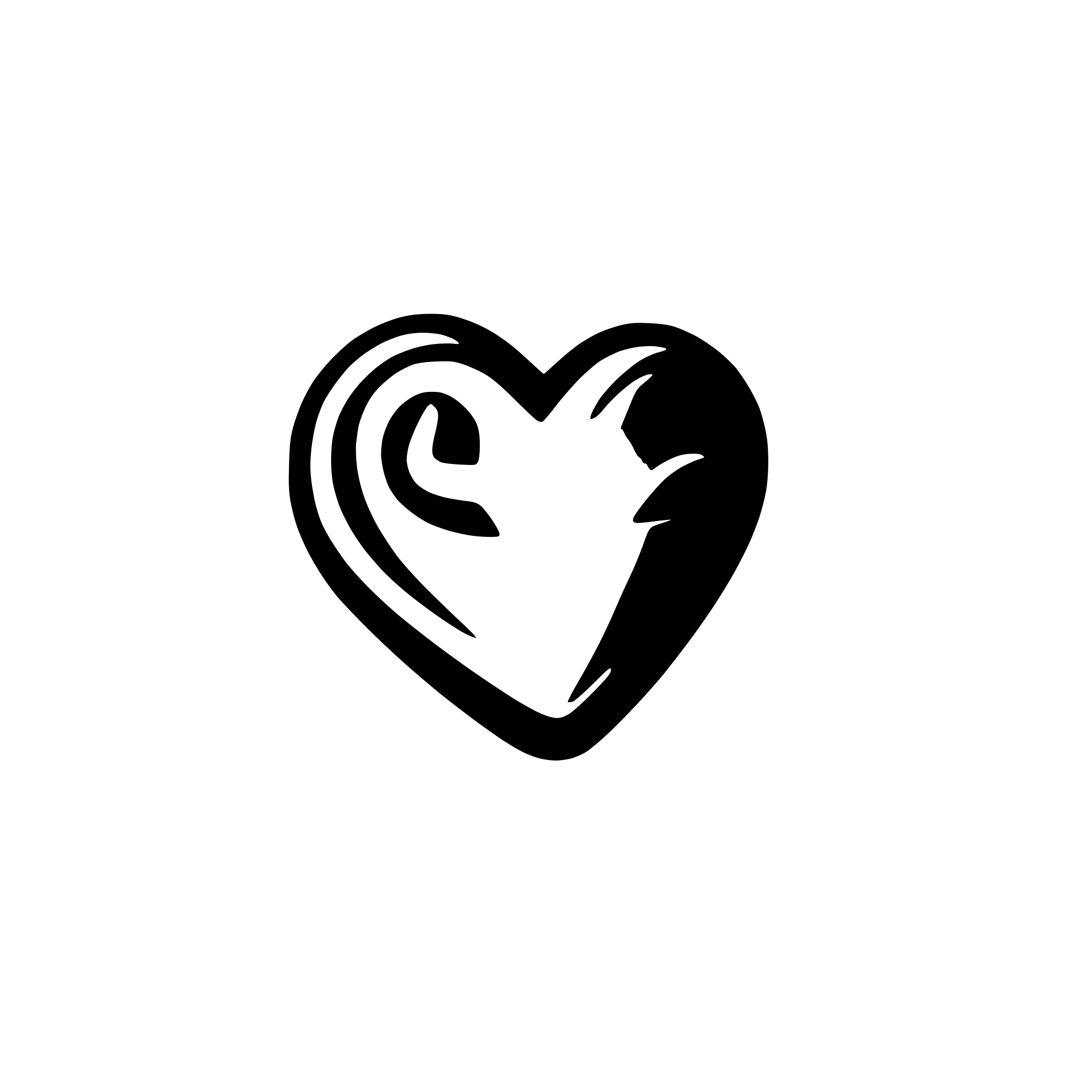AI-generated SVG of a red heart whispering icon