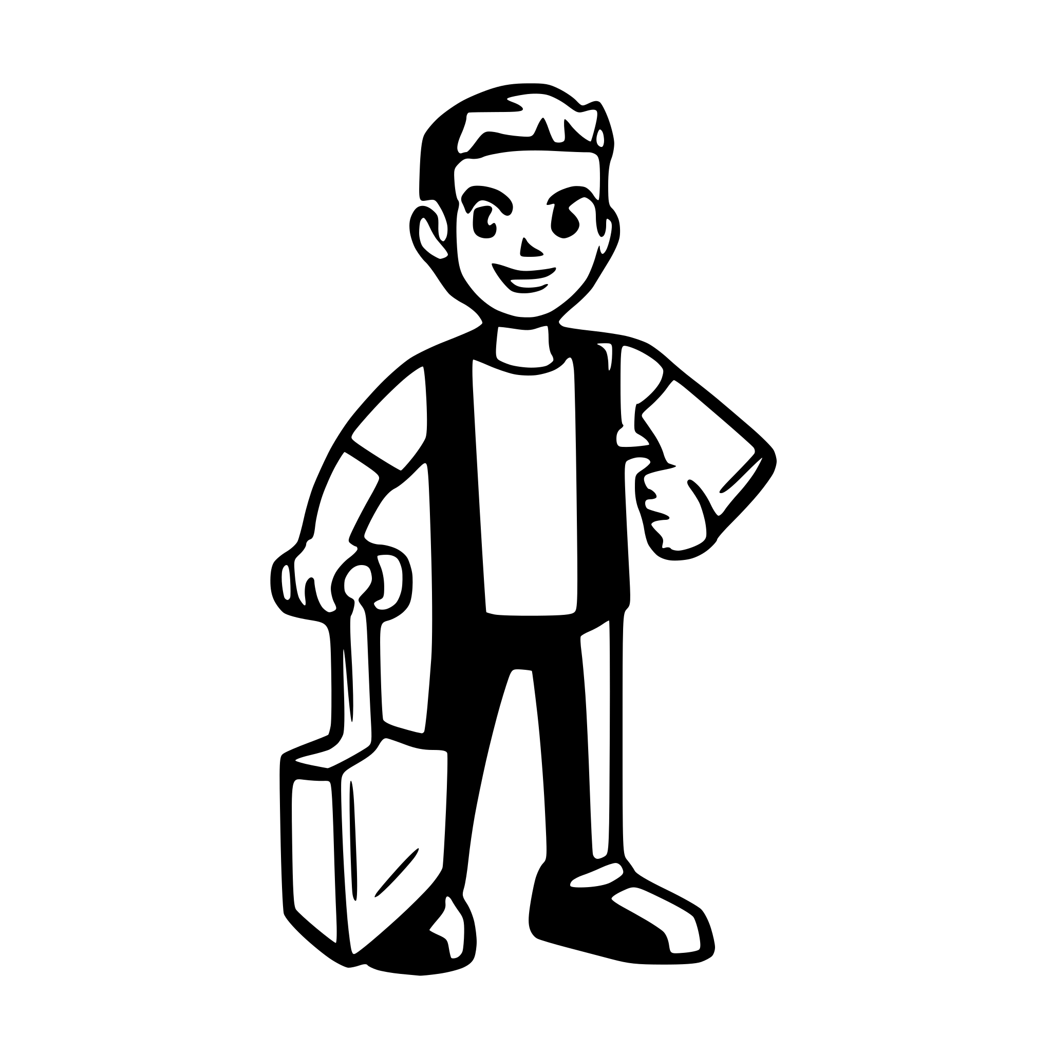 AI-generated SVG of 'man with hammer in hand'