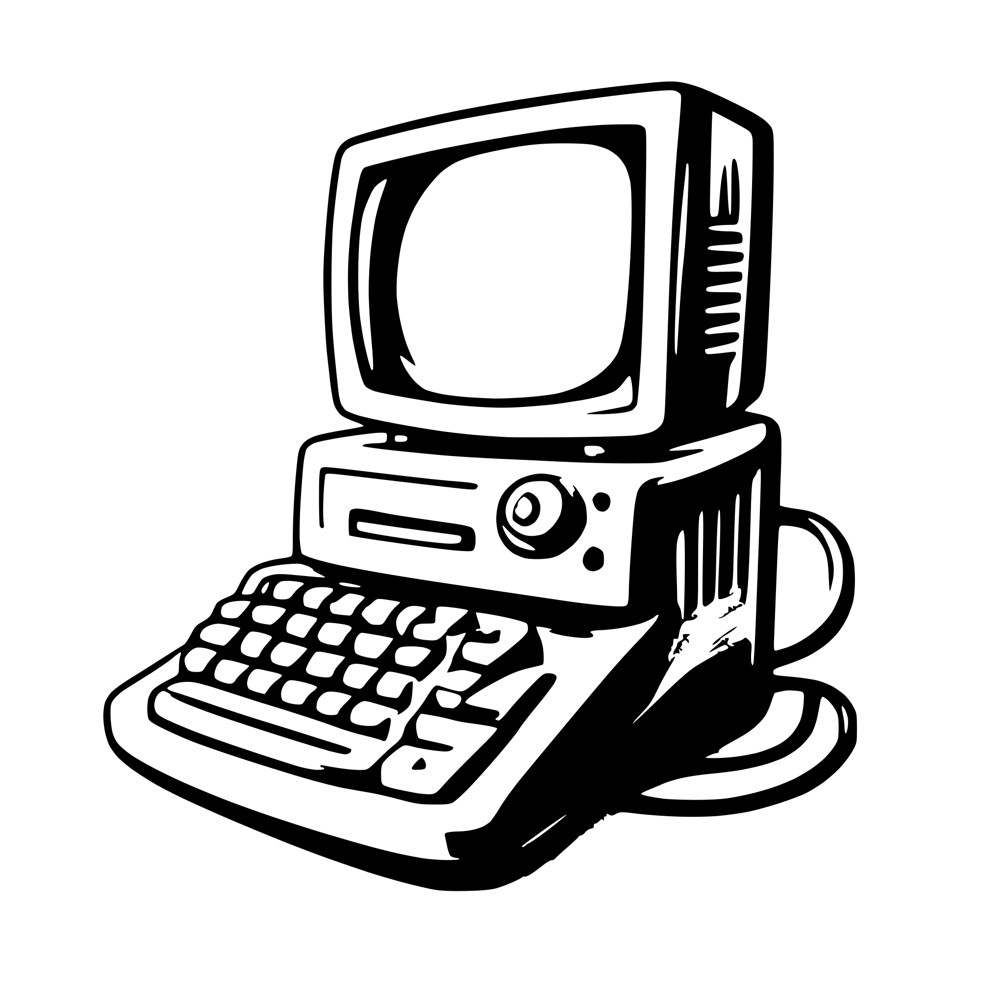 AI-generated SVG of 'old pc'