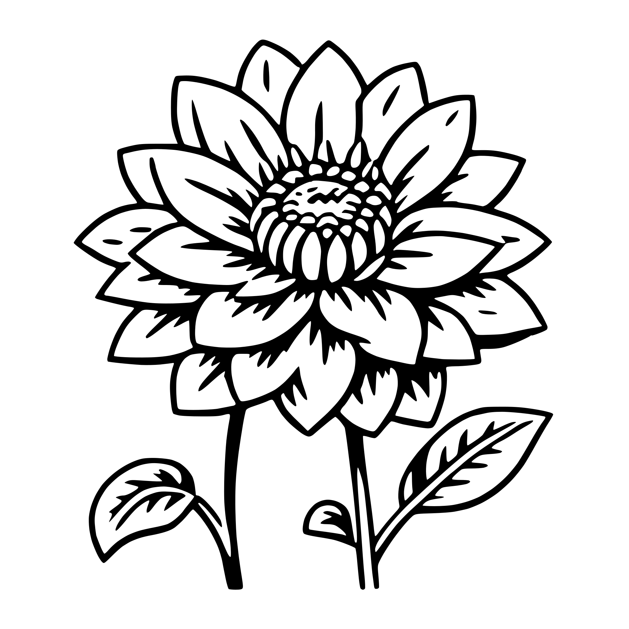 AI-generated SVG of 'dahlia'