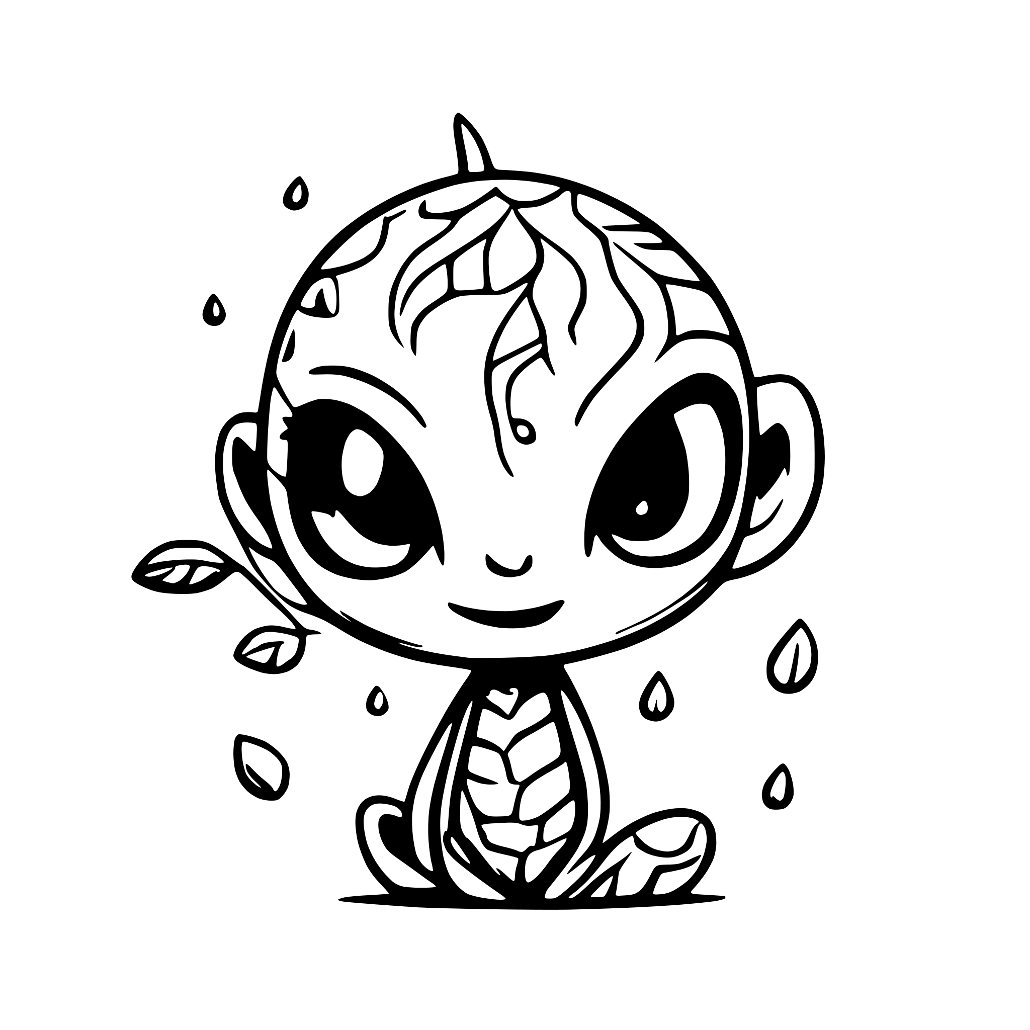 AI-generated SVG of a LITTLE ALIEN