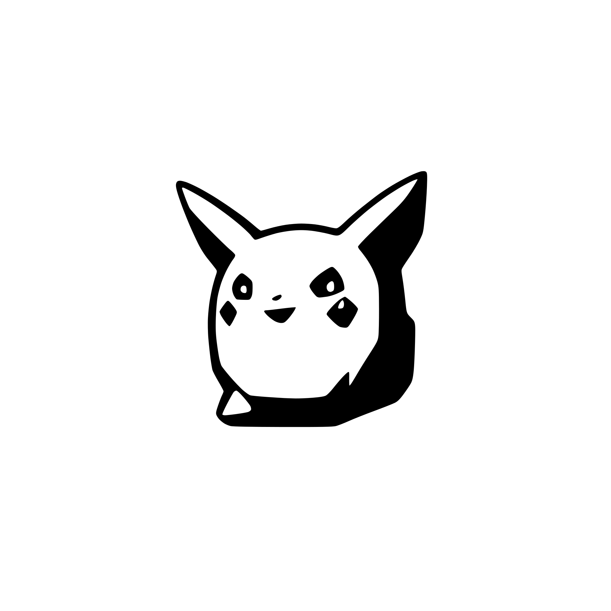 AI-generated SVG of 'the shadow of a pikachu'