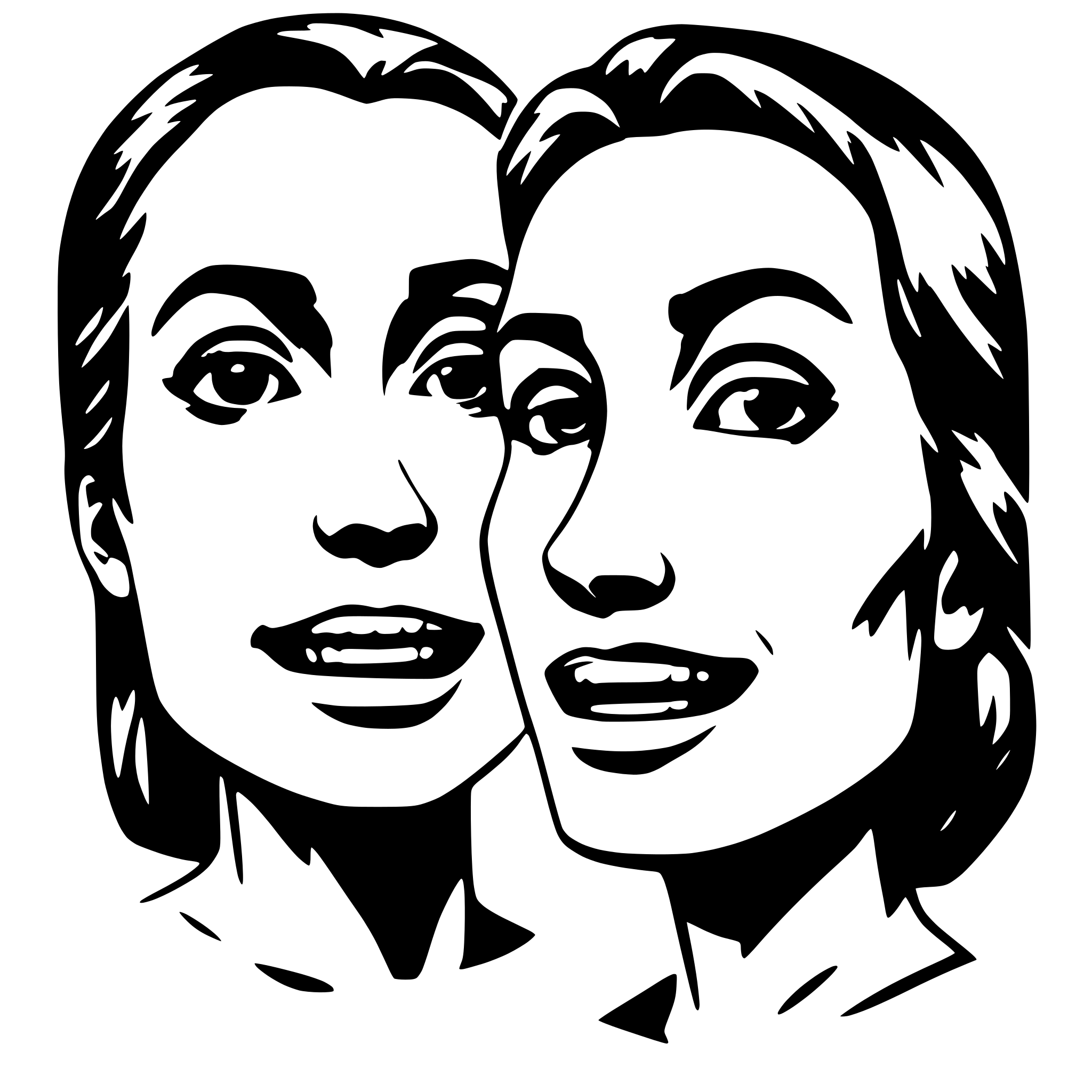 AI-generated SVG of a facial expressions emotions