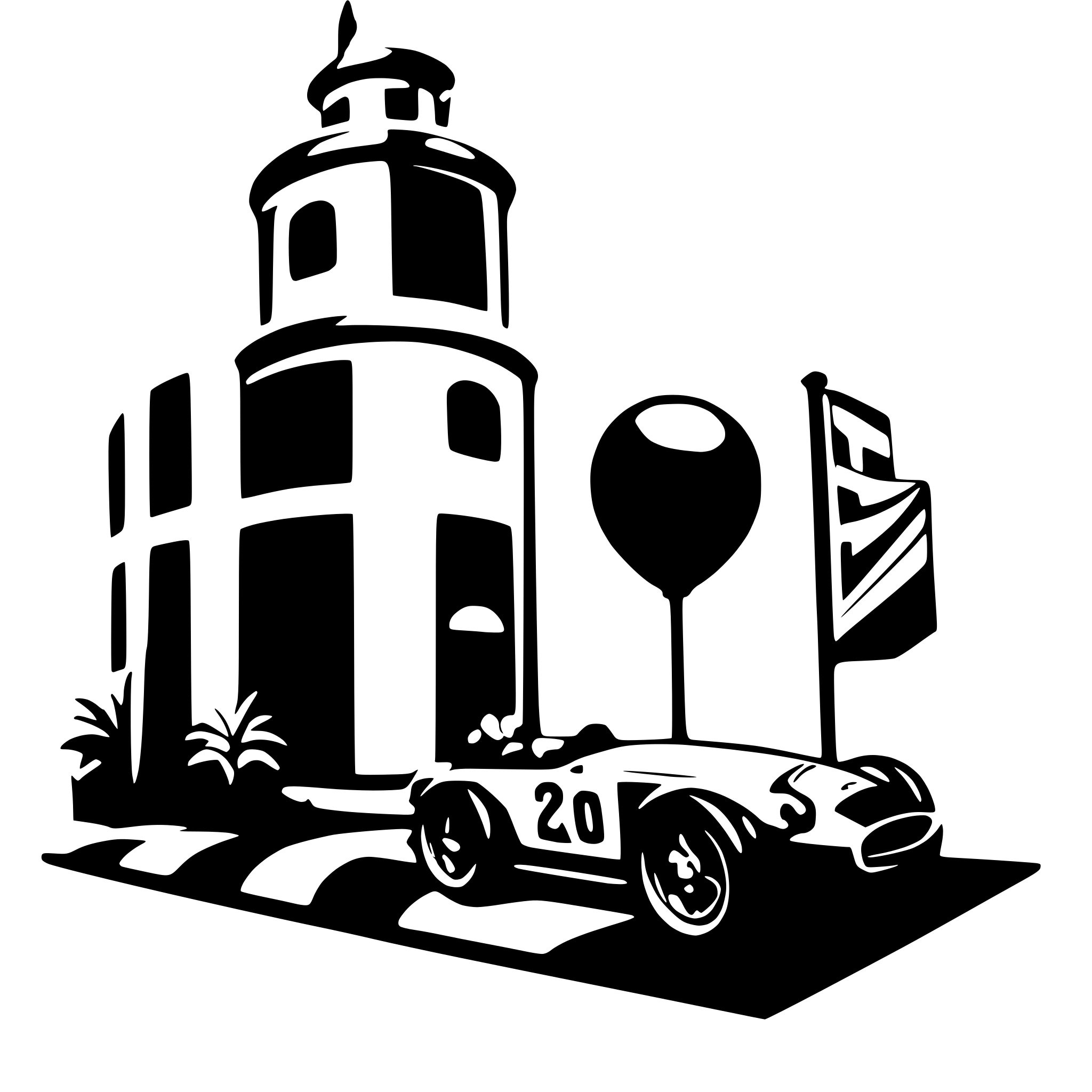 AI-generated SVG of a mini grand prix birthday invitation card