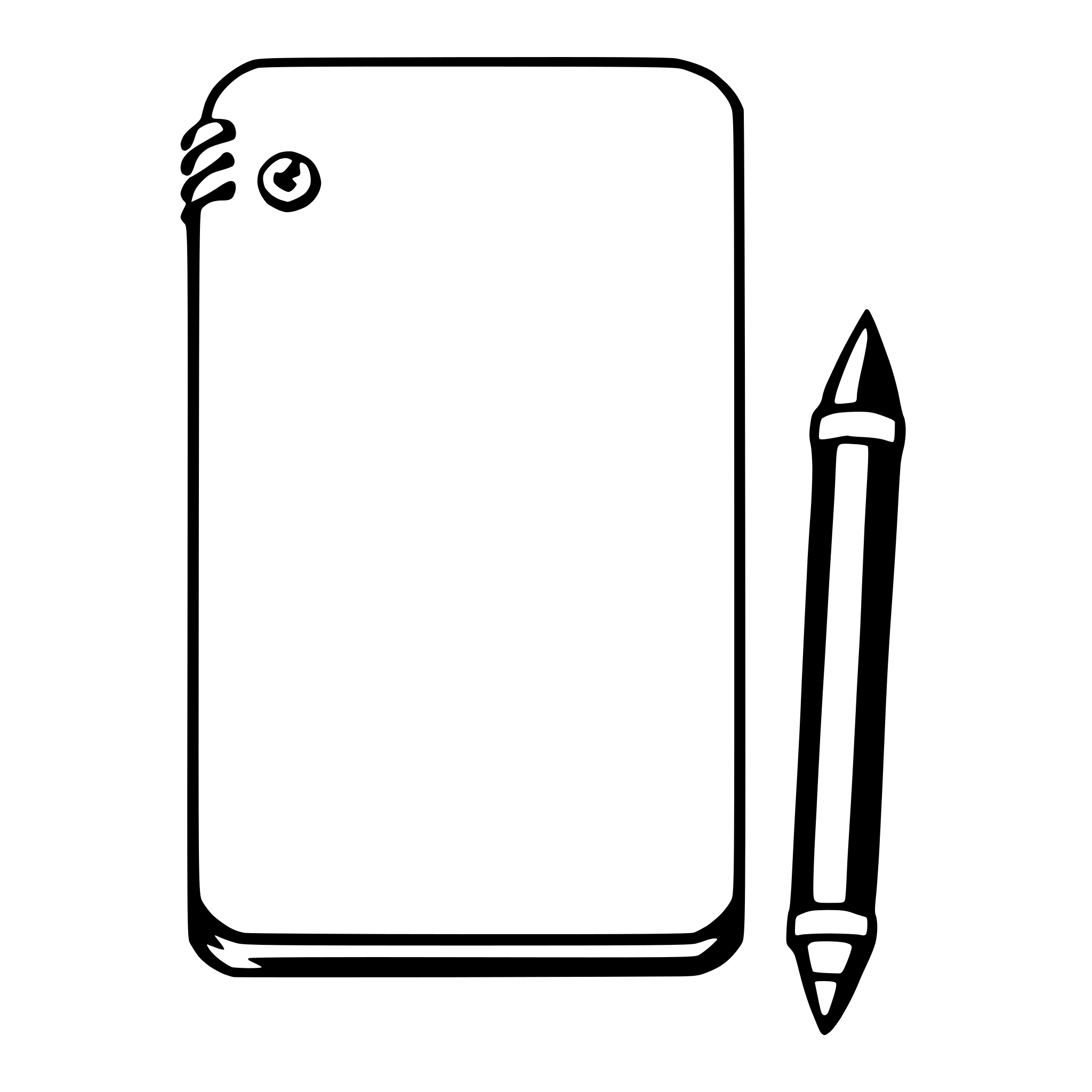 AI-generated SVG of 'notebook'