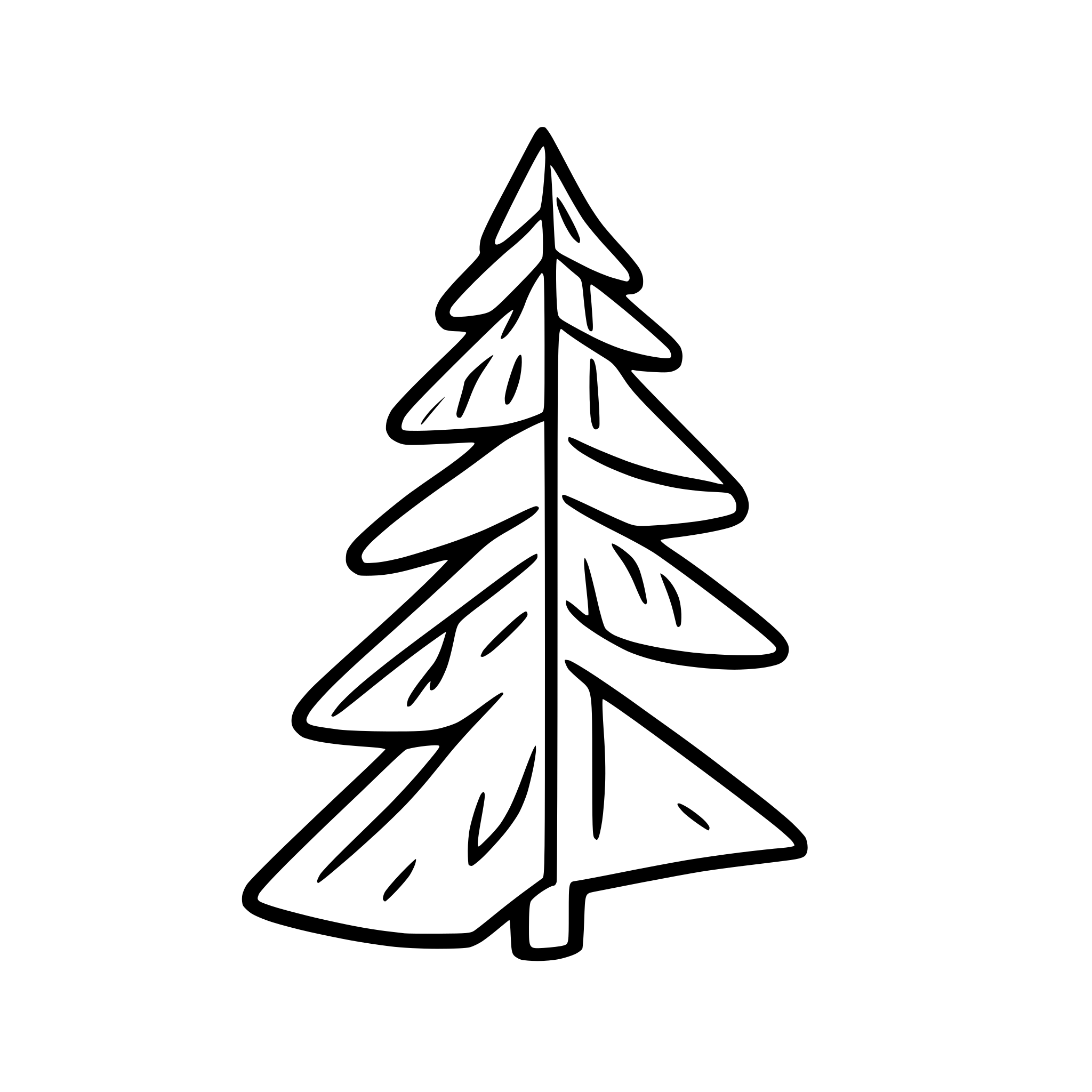 AI-generated SVG of a Christmas tree line art calligraphy cute for christmas card