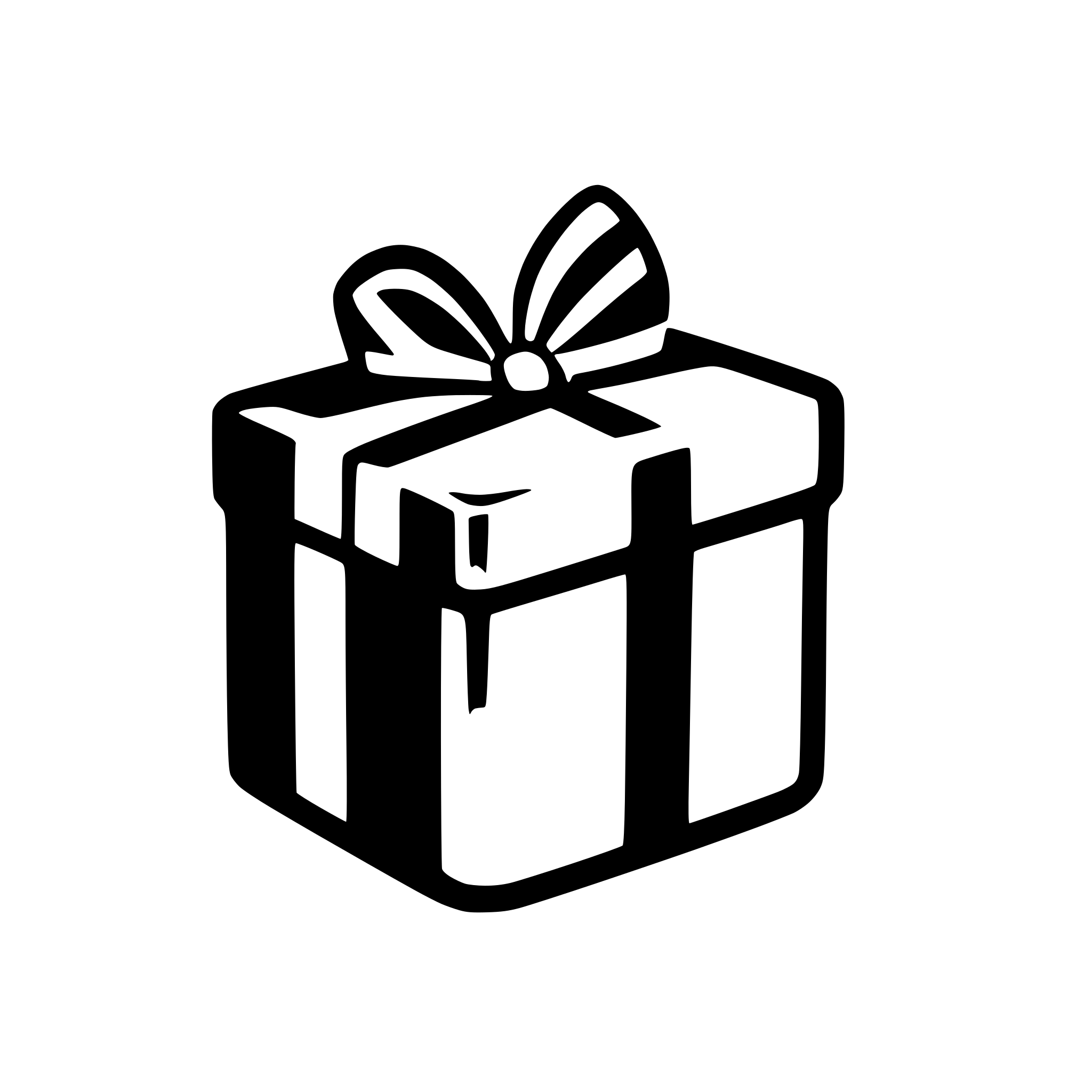 AI-generated SVG of a present box