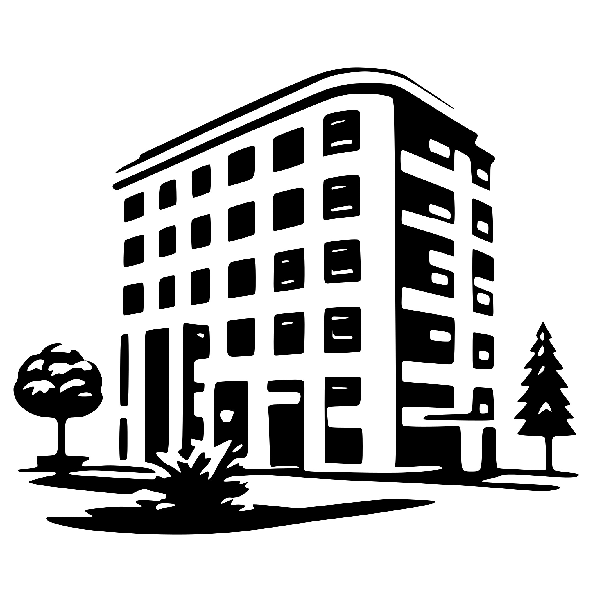 AI-generated SVG of a office building
