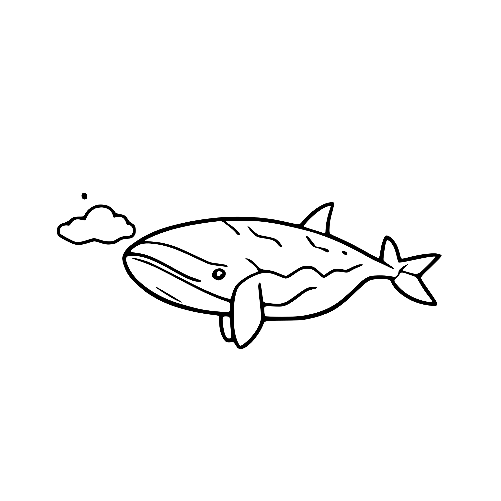 AI-generated SVG of 'whale with underwater scenery'