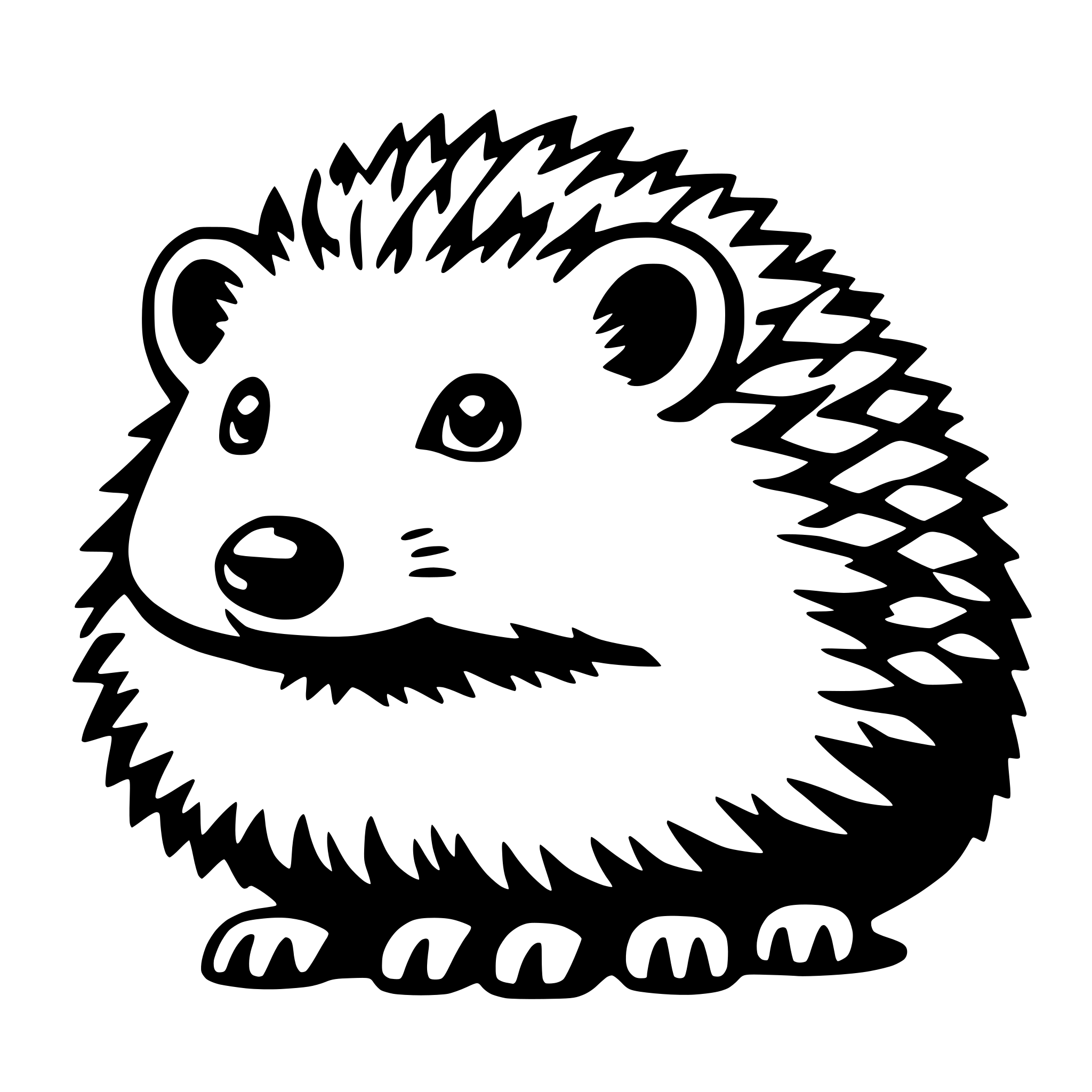 AI-generated SVG of a hedgehog
