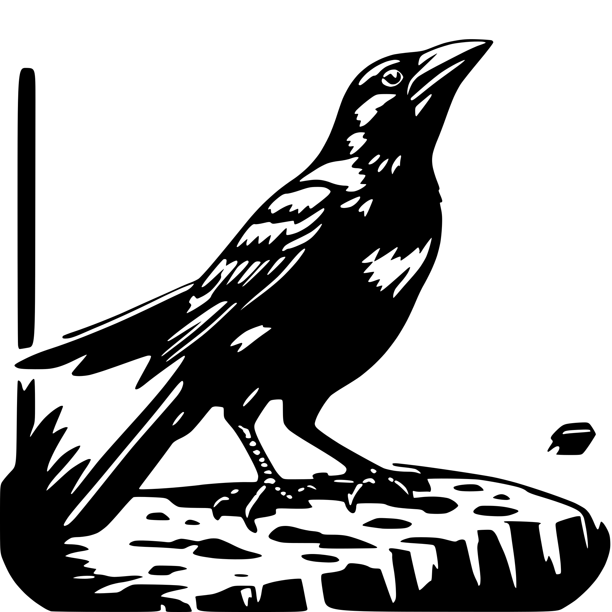 AI-generated SVG of 'screaming grackle'