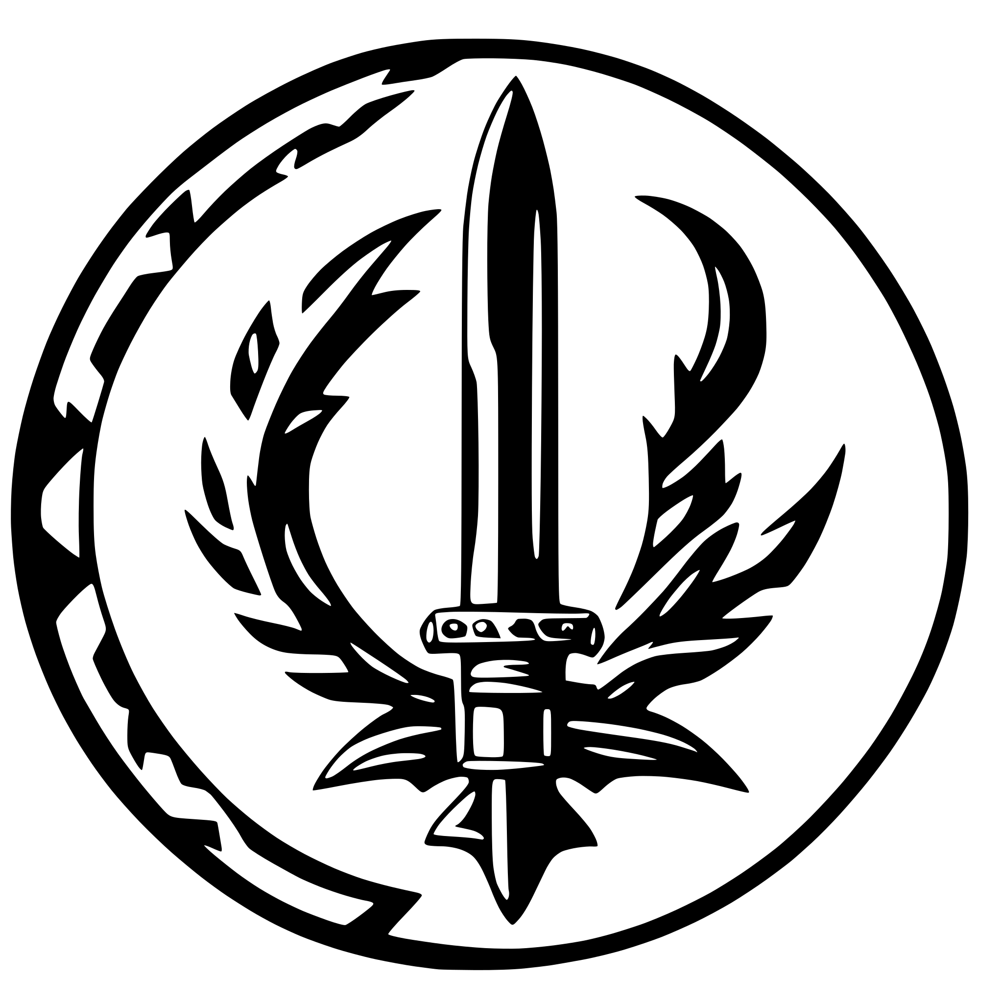 AI-generated SVG of a tribal blade circle design
