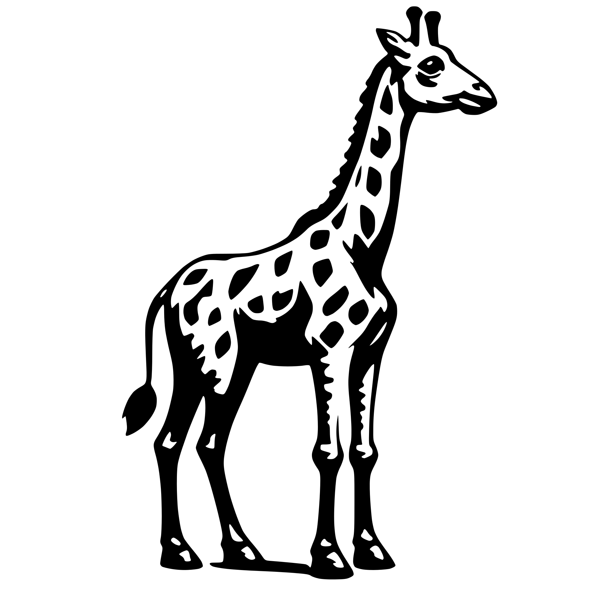 AI-generated SVG of a giraffe