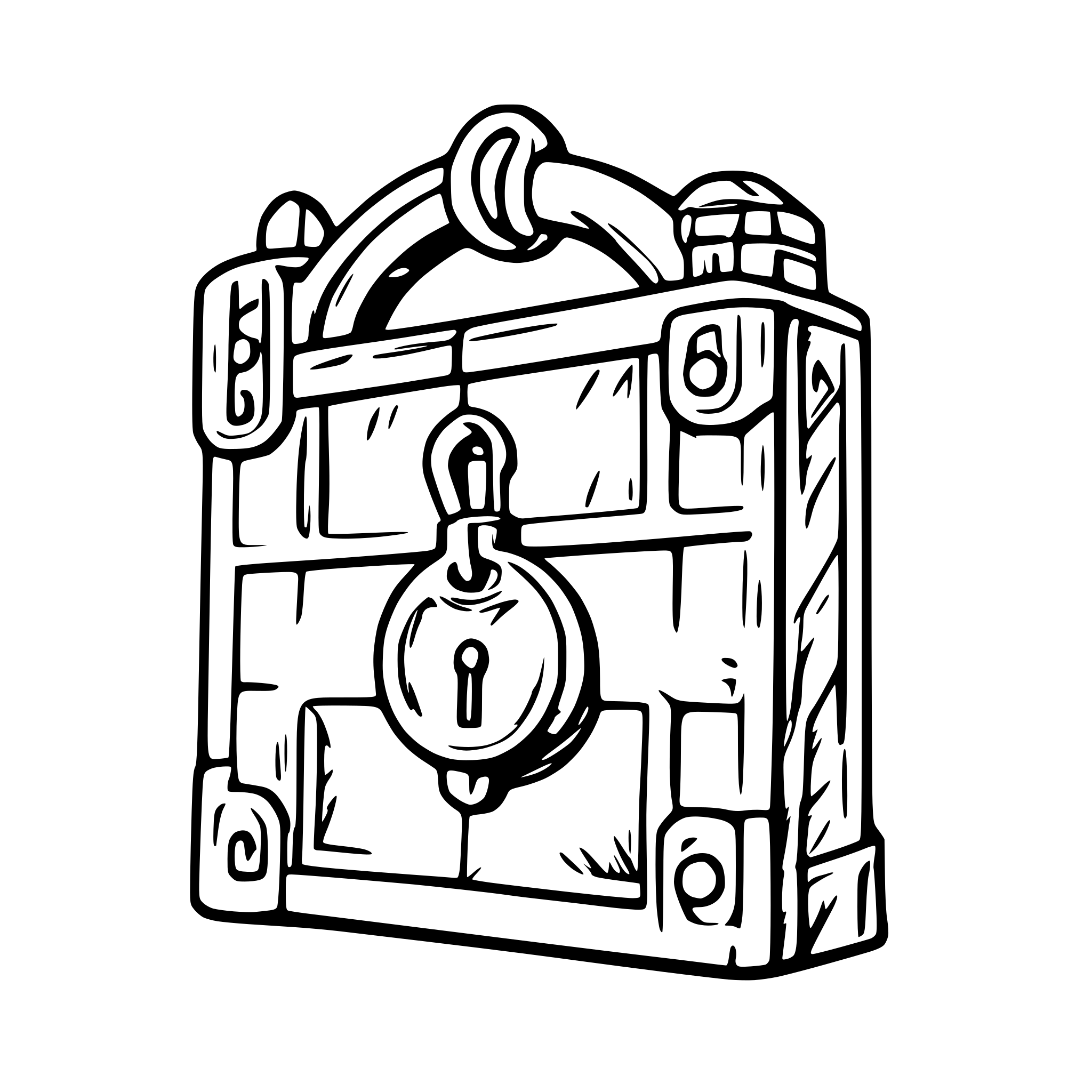 AI-generated SVG of a A ancient victorian lock.