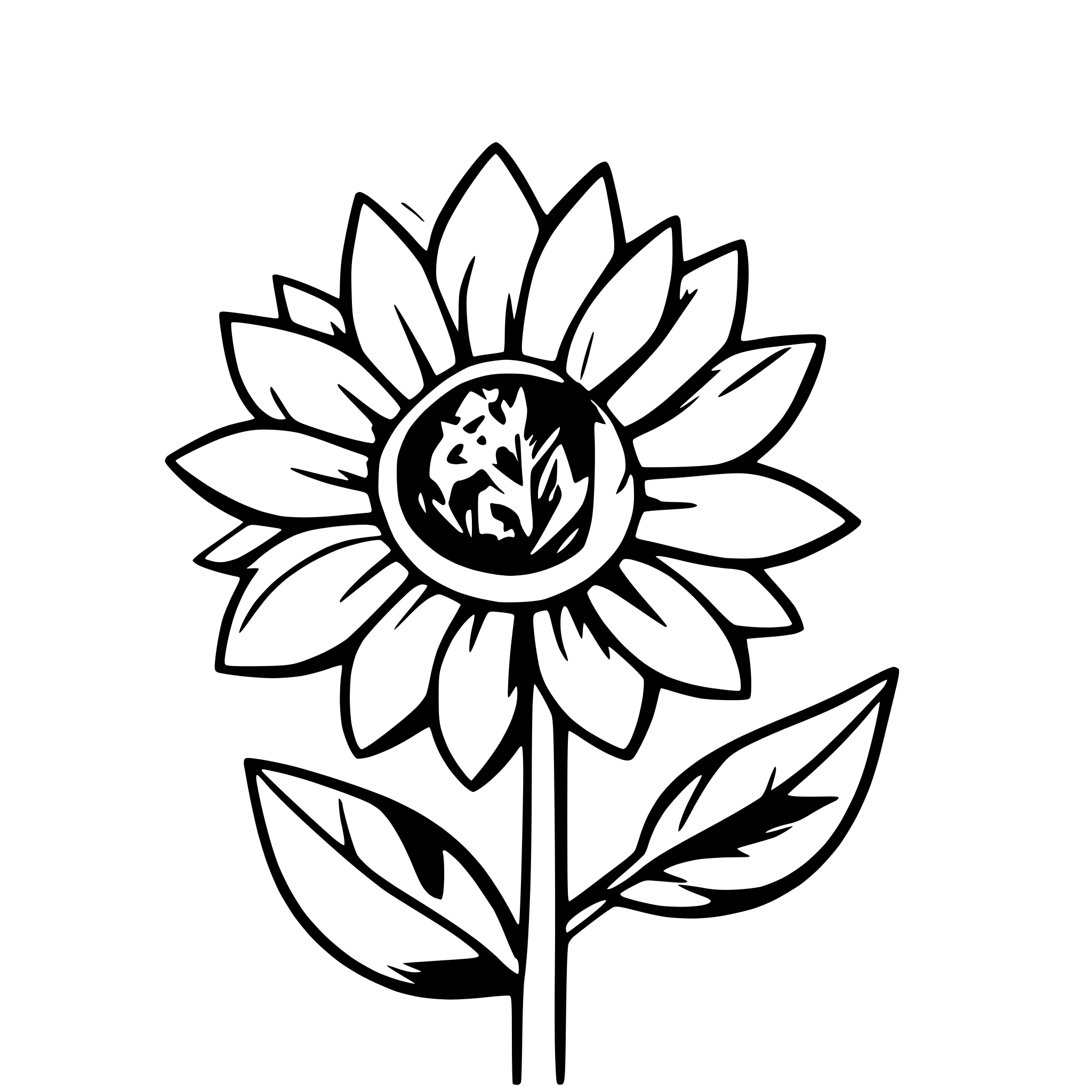 AI-generated SVG of 'Sun flower'