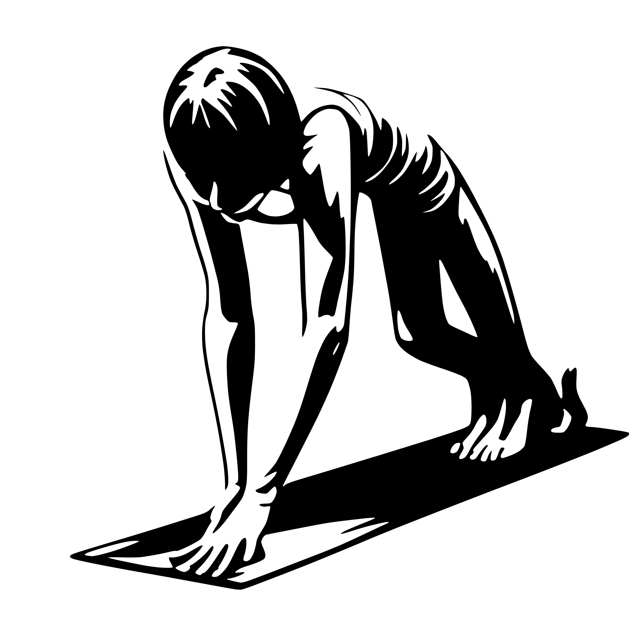 AI-generated SVG of 'downward dog yoga pose'