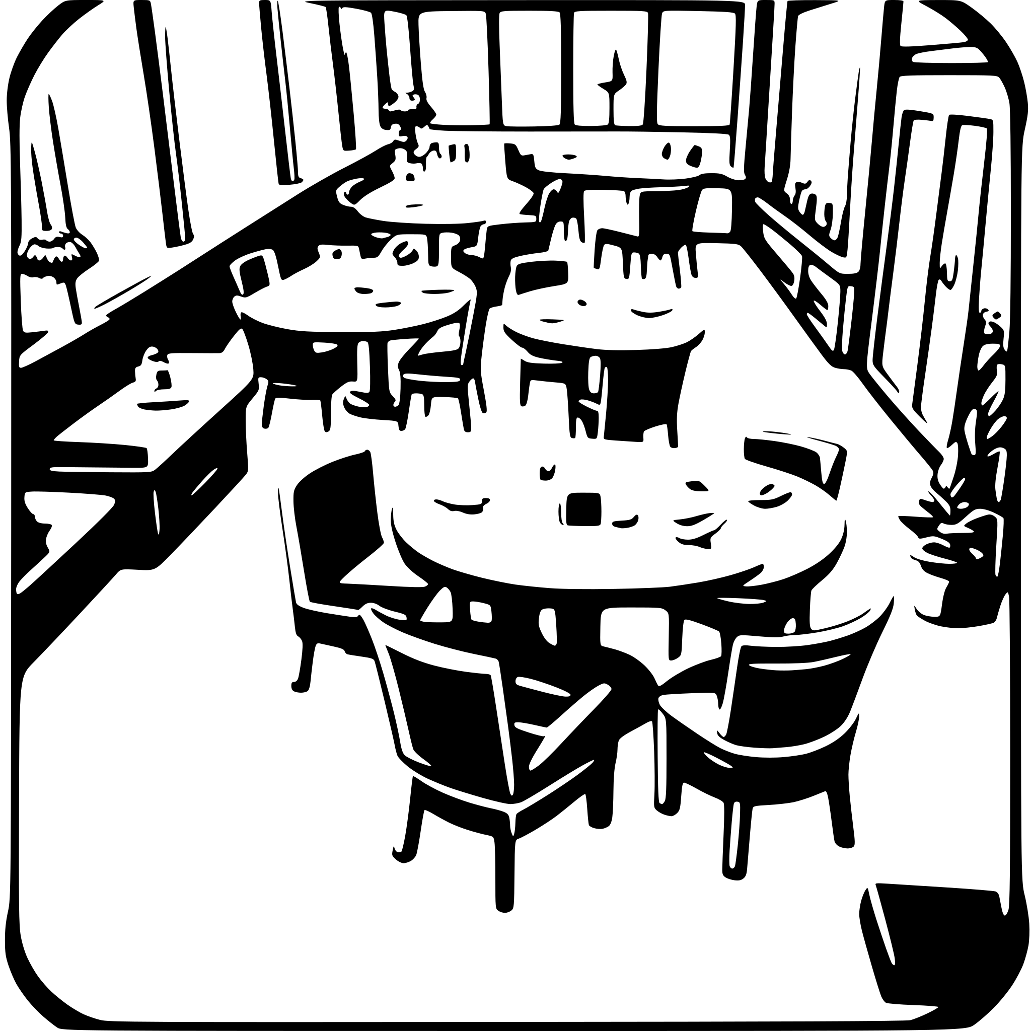 AI-generated SVG of 'restaurant floor top view'