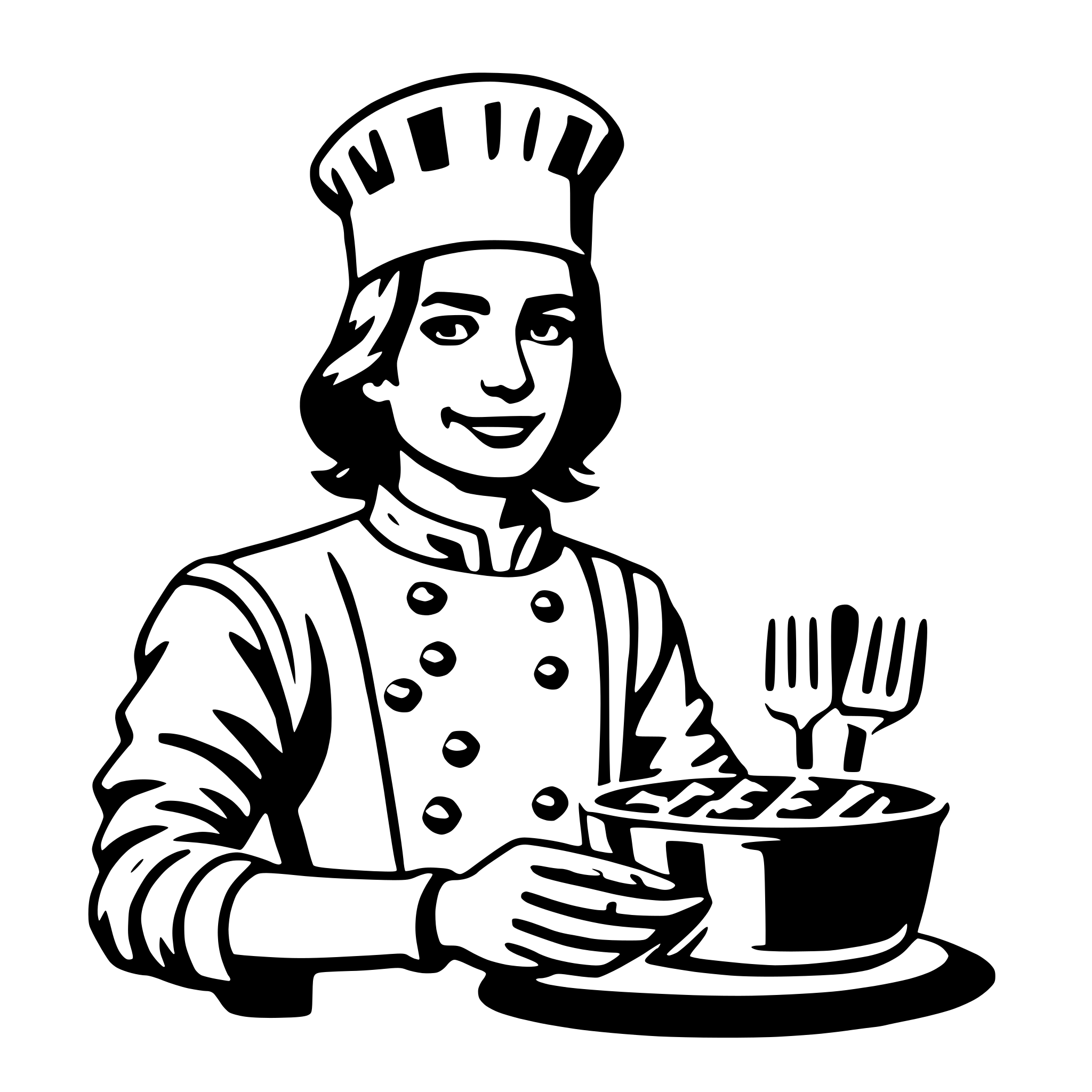 AI-generated SVG of 'cook'