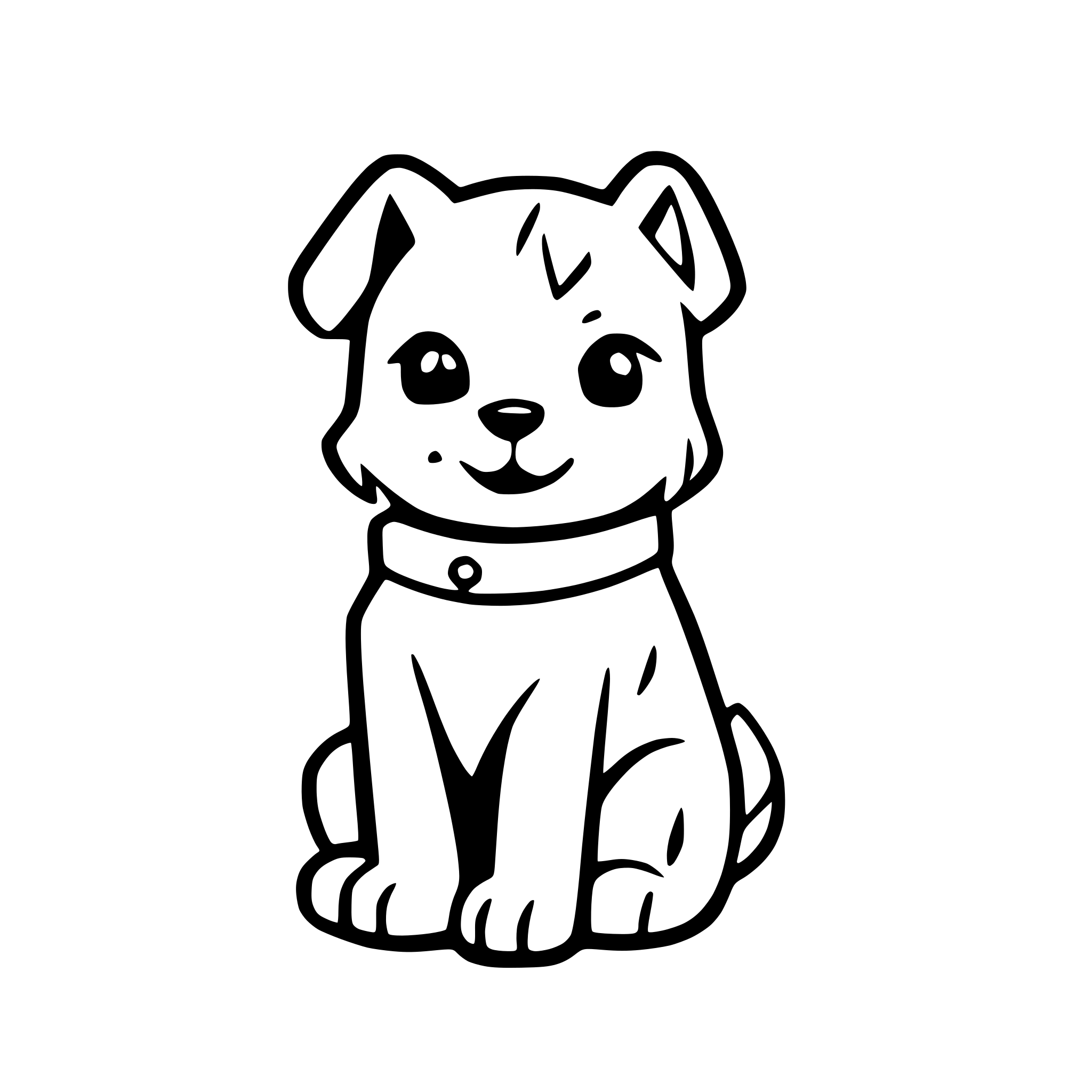 AI-generated SVG of a a cute dog