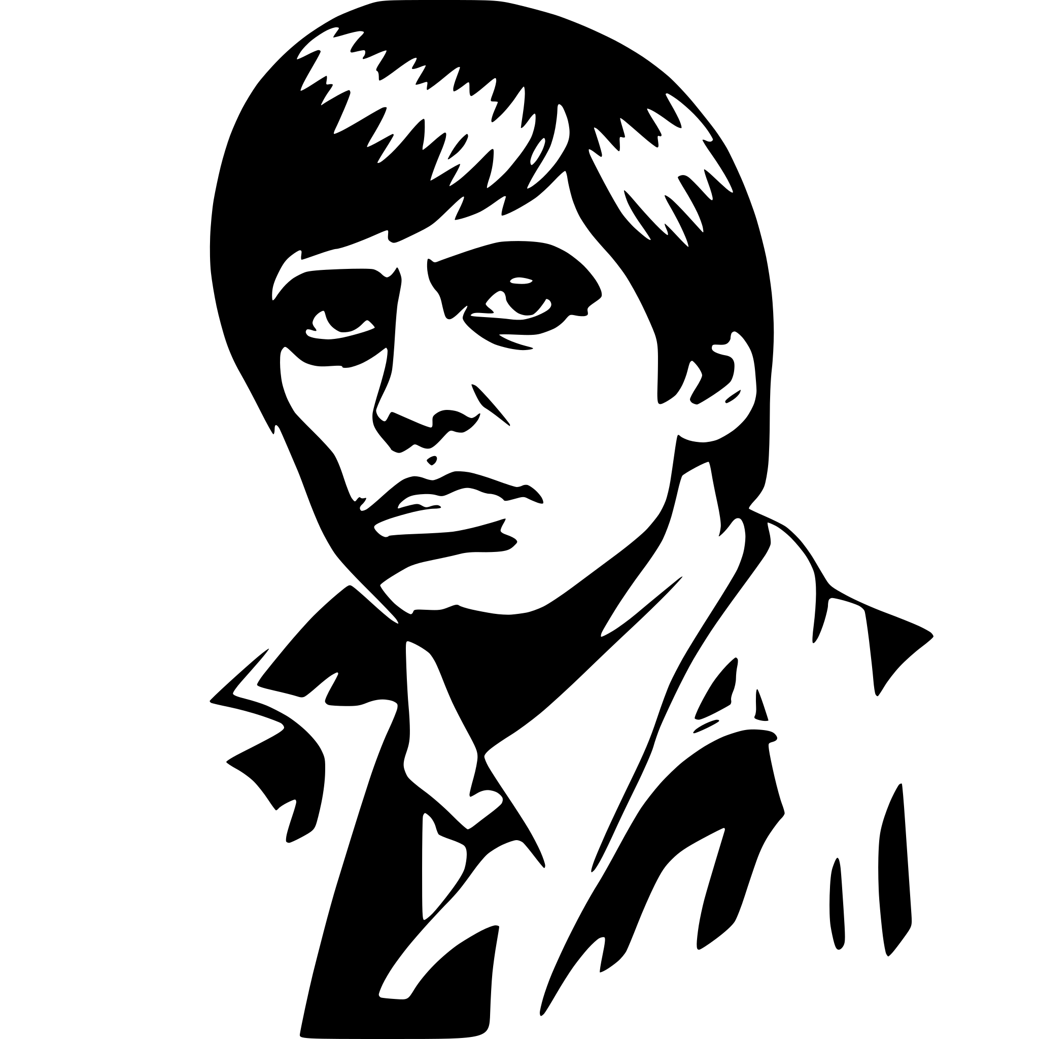 AI-generated SVG of 'scarface'
