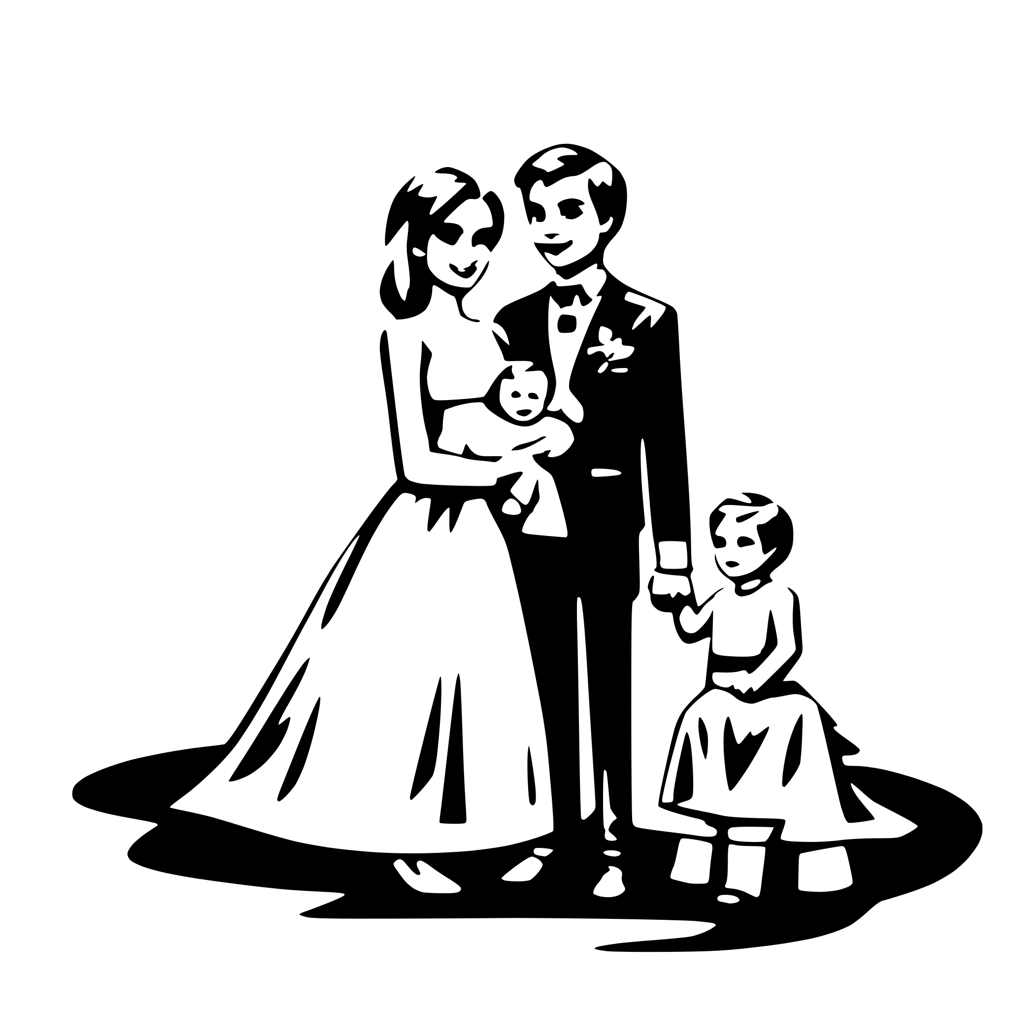 AI-generated SVG of 'wedding couple with baby'