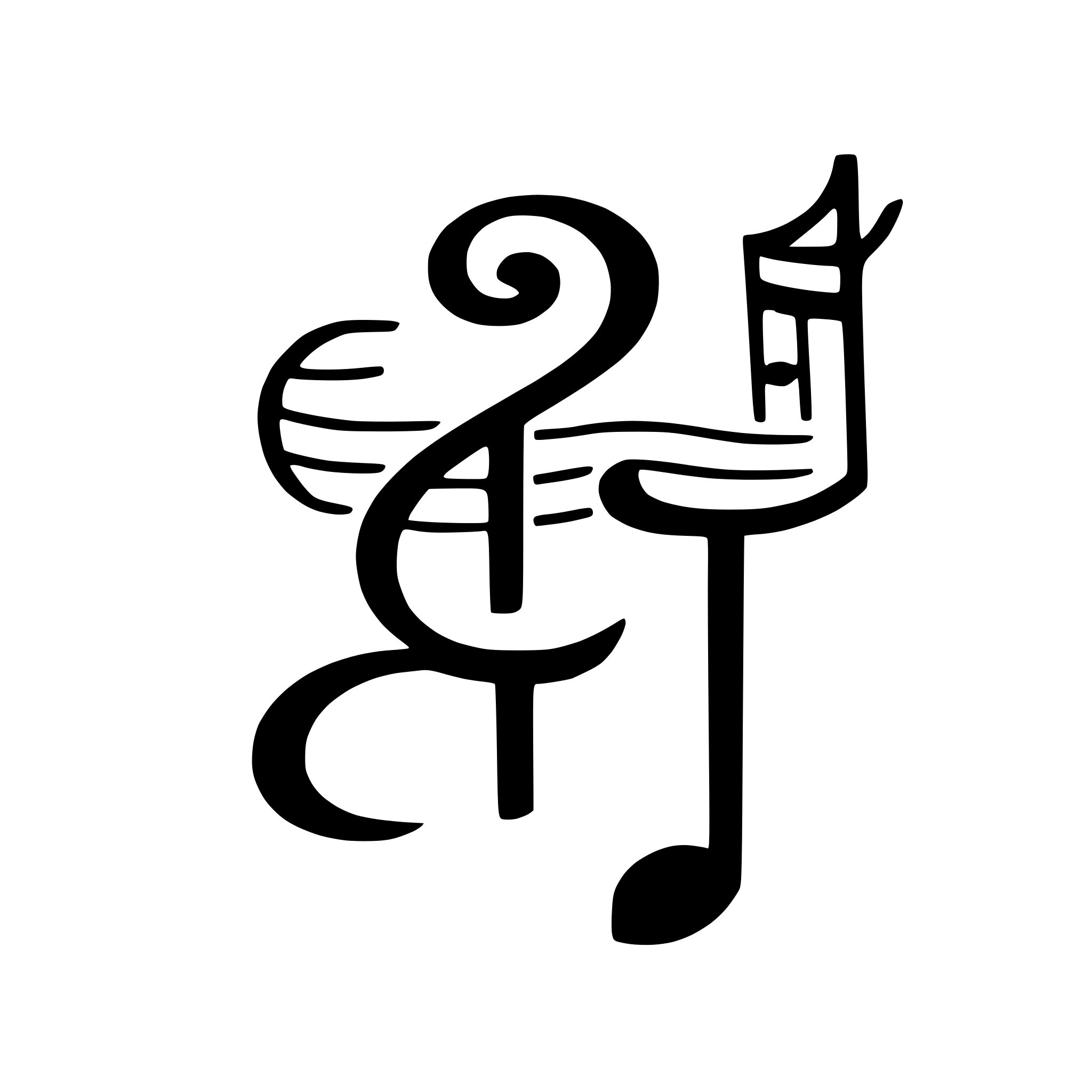 The SVG shows a stylized graphic of a musical note, which is a symbol commonly used to represent music. The note is composed of a stem with two flags, one at each end, and a head that is curved and has a small tail. The note is depicted in a simplified, abstract manner with clean lines and no shading or coloring. The design is minimalistic and does not include any additional elements or background details. 