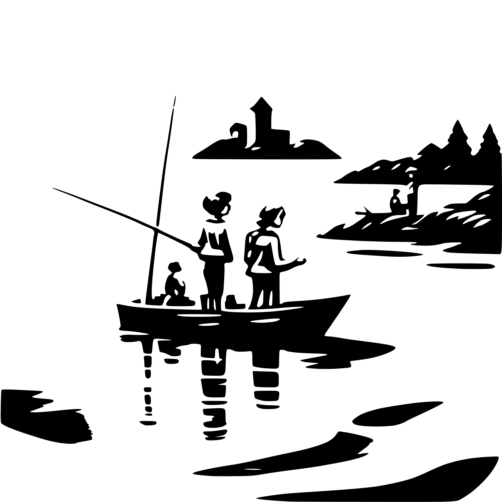 AI-generated SVG of a people fishing in the ocean