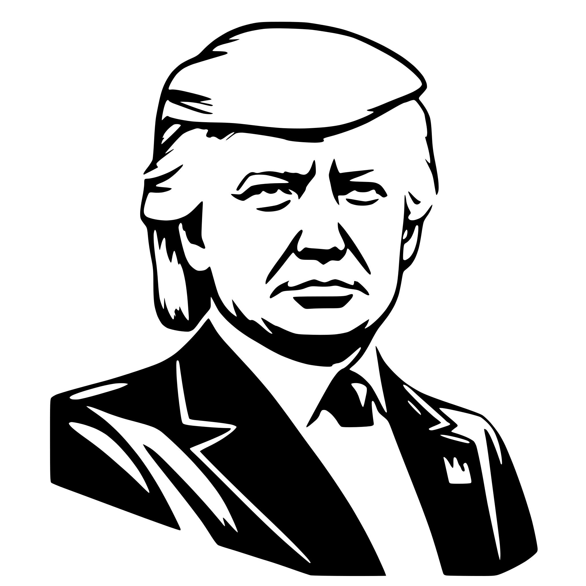 AI-generated SVG of a trump