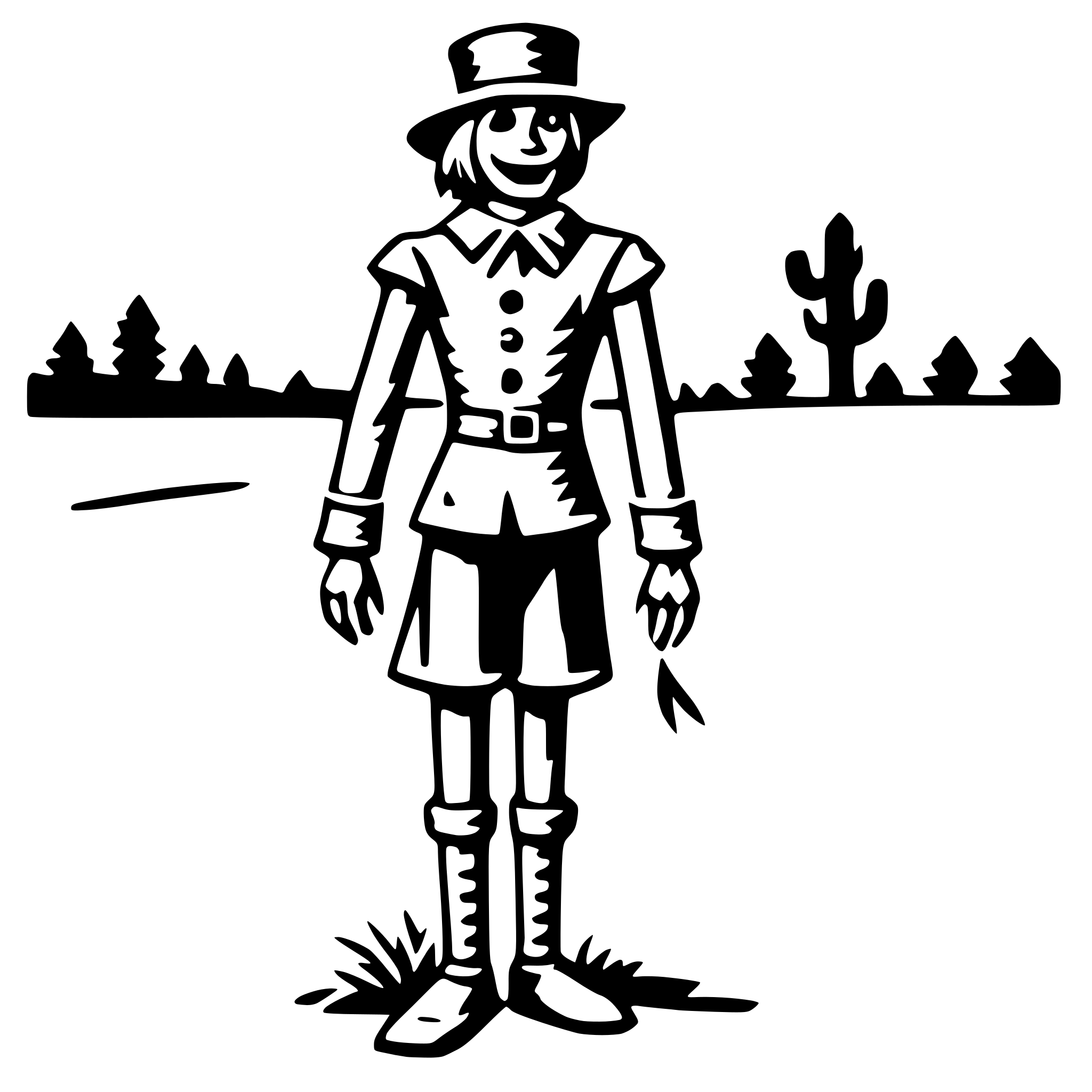 AI-generated SVG of a scarecrow