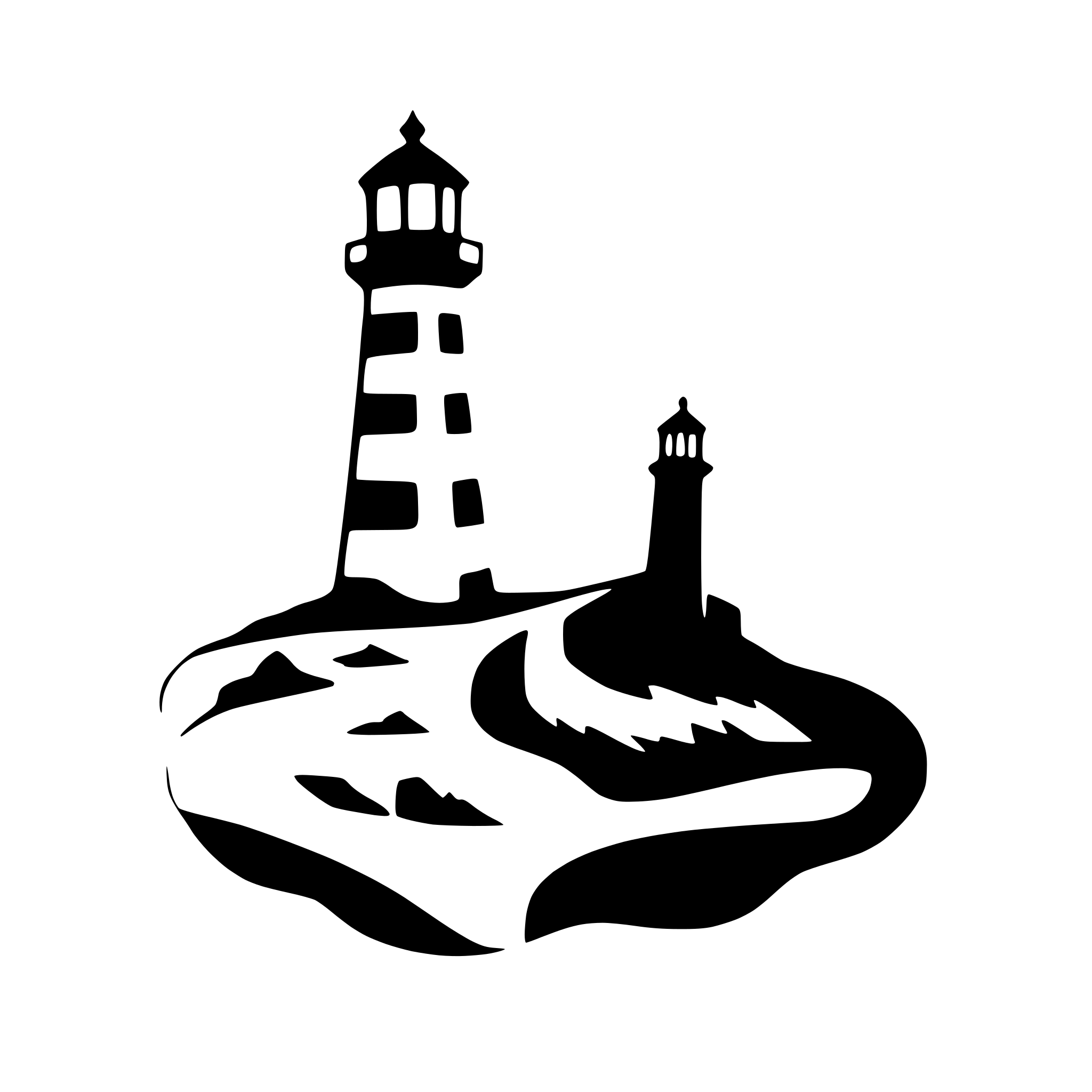 AI-generated SVG of 'lighthouses standing by cliffs'