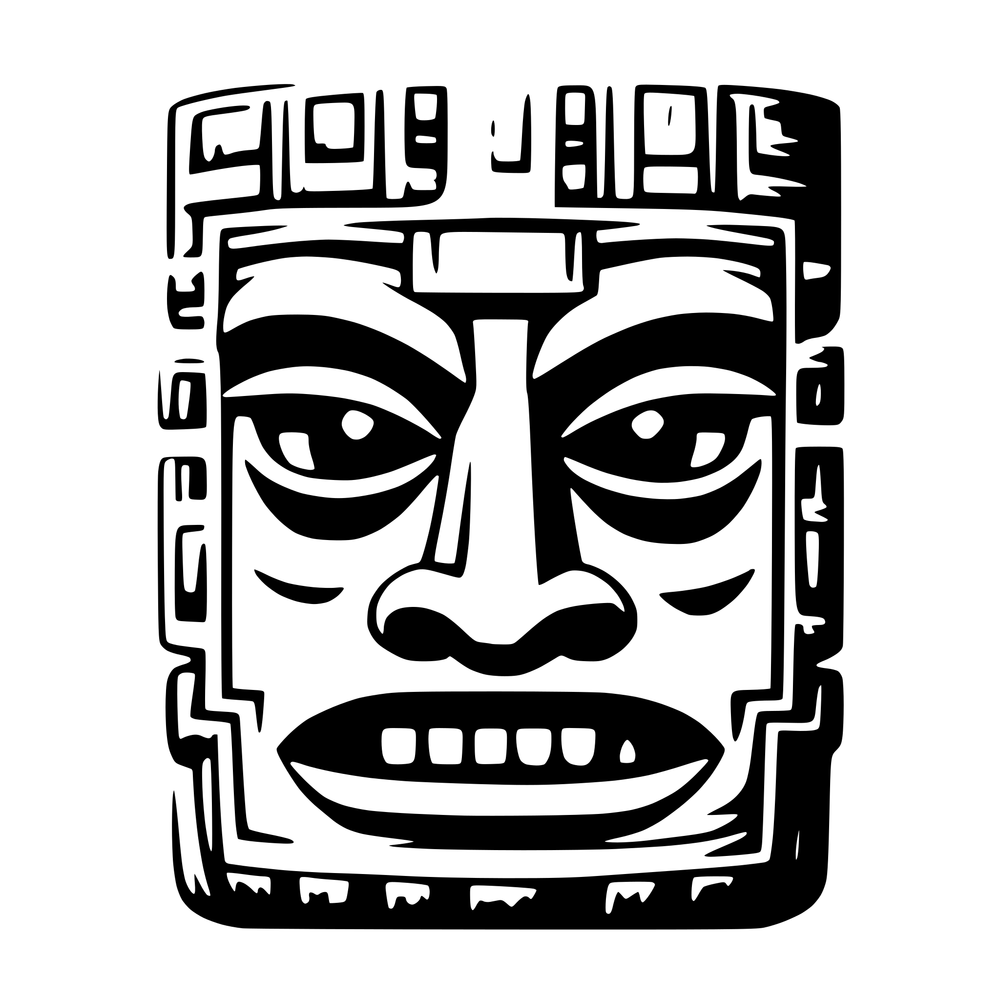 AI-generated SVG of 'Tiki face'