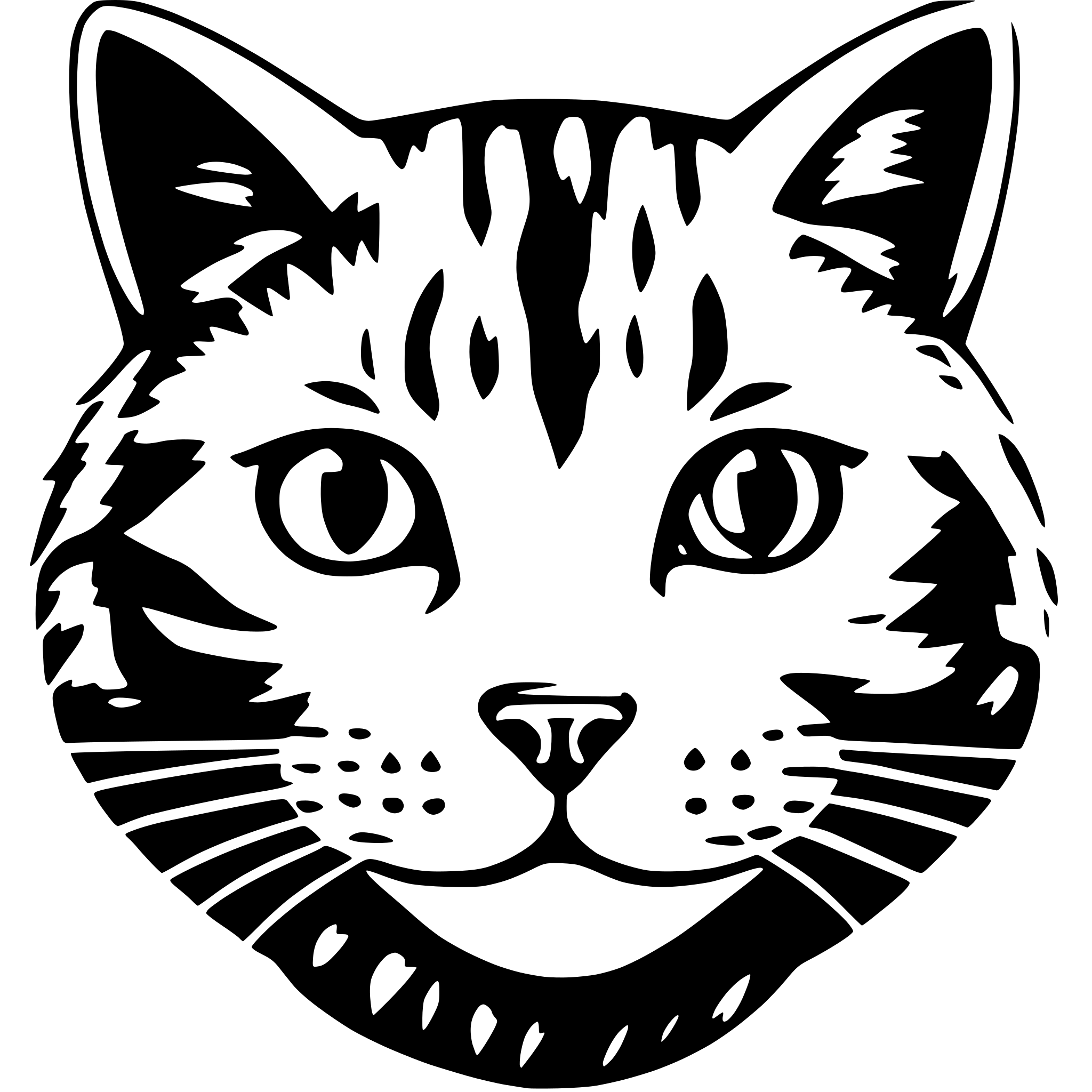 AI-generated SVG of a face de gato