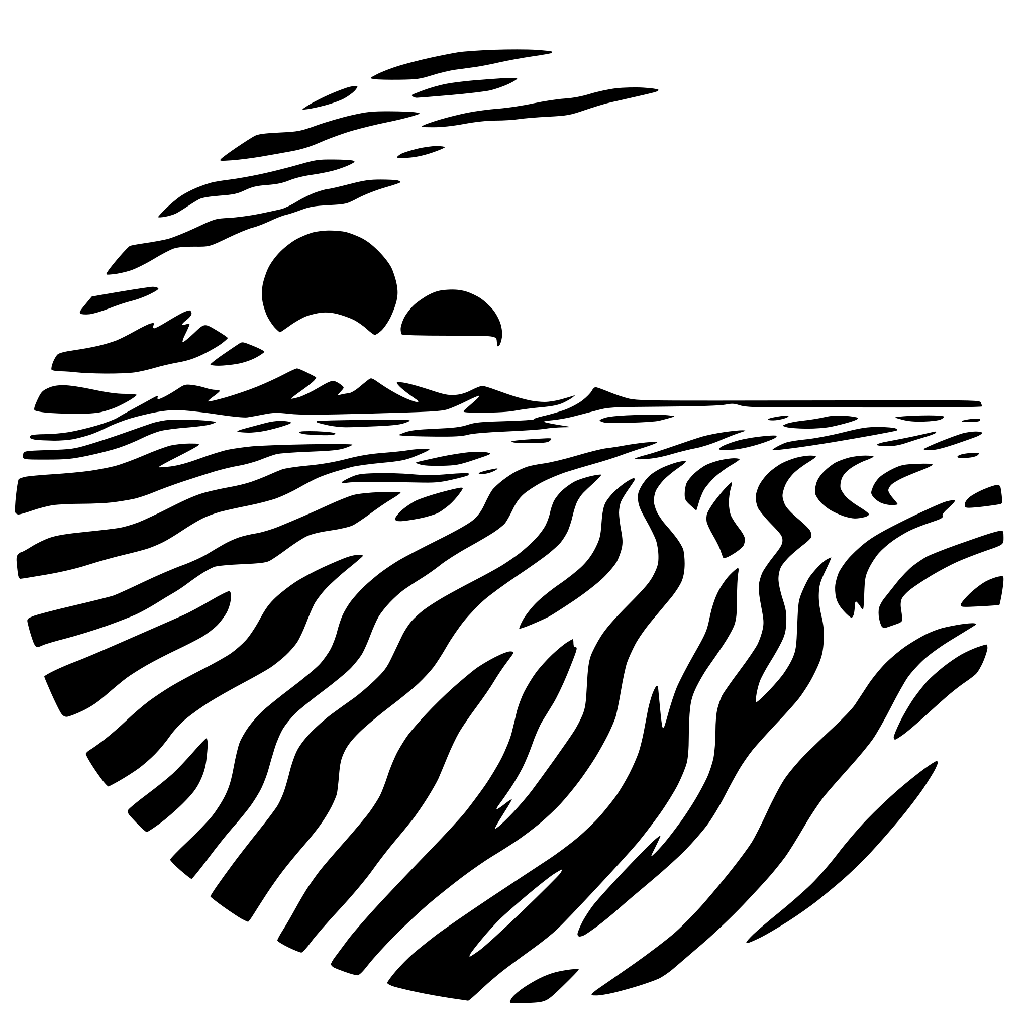 AI-generated SVG of 'A circle, like a planet, with simple horizontal wavy lines. Like ocean waves'