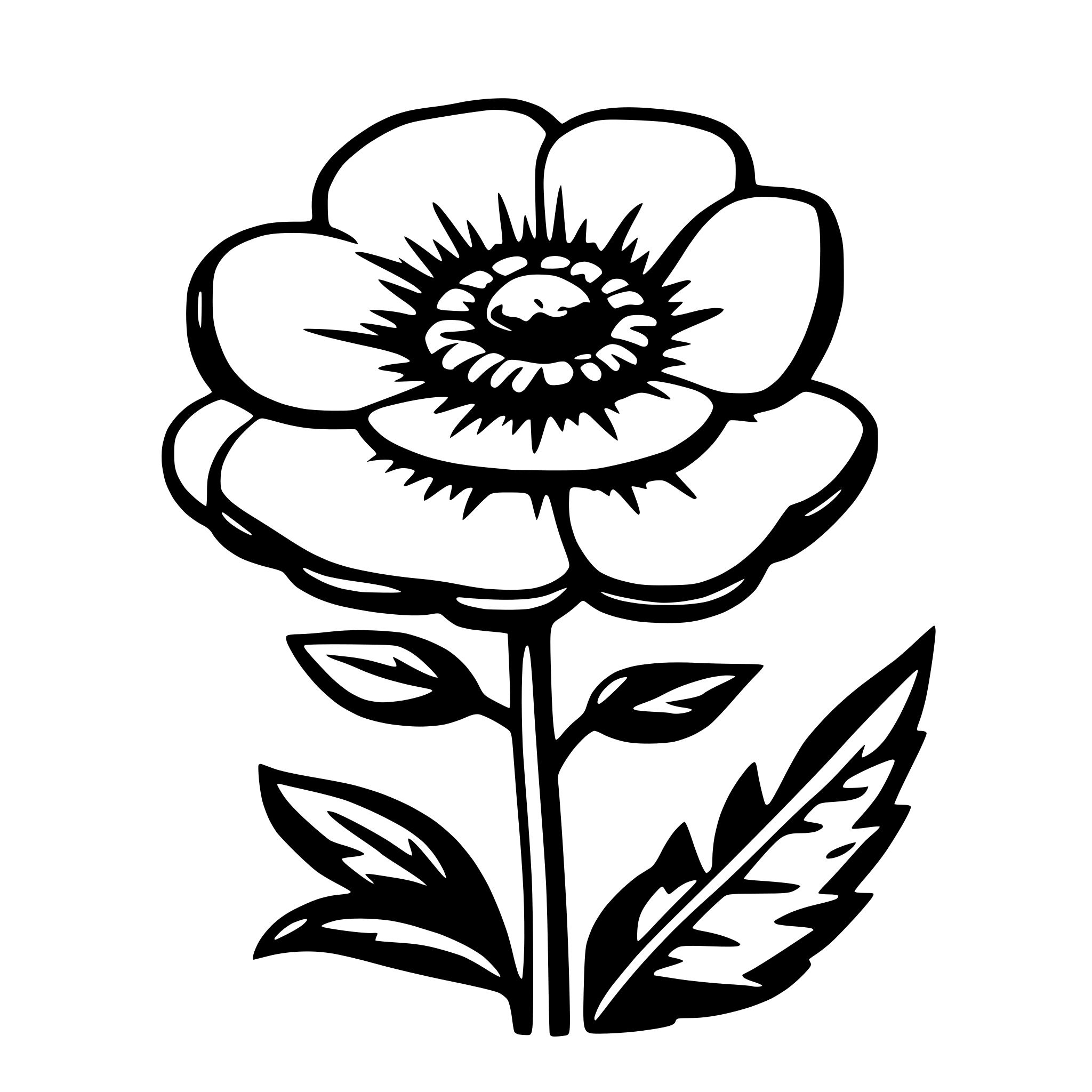 AI-generated SVG of a flower