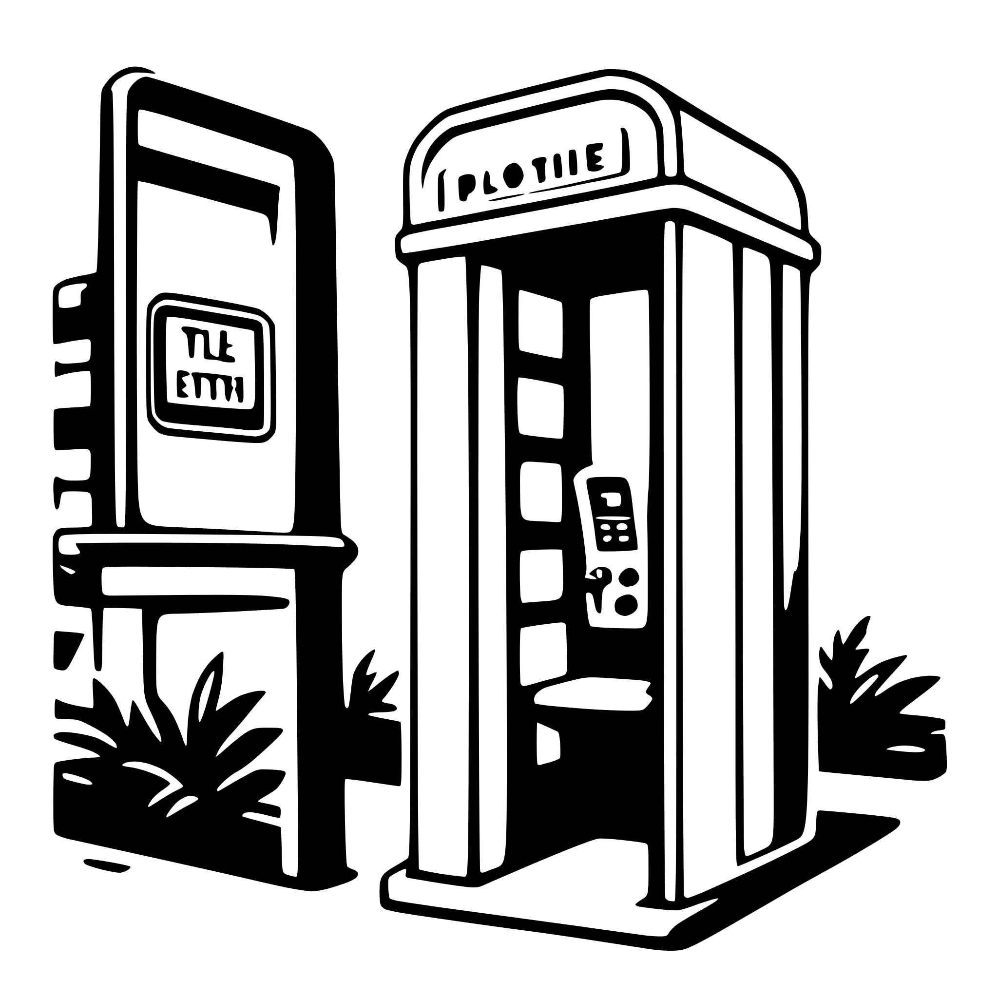 AI-generated SVG of a phone booth