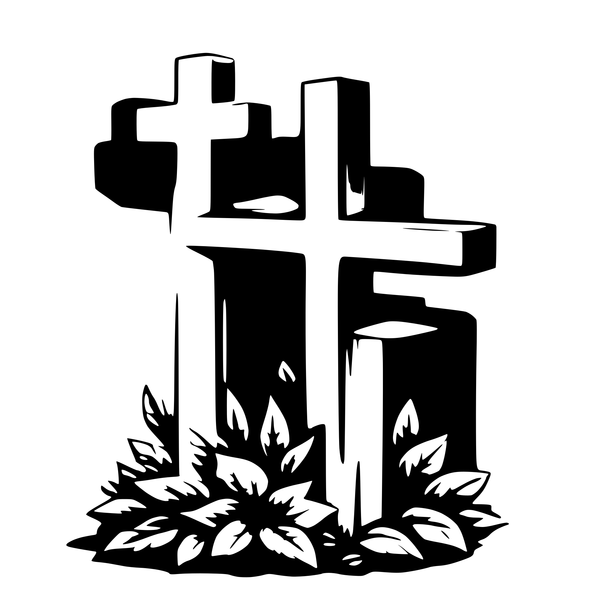 AI-generated SVG of 'Criar uma imagem de cruz com nome nela juntos na adoração meio transparente'