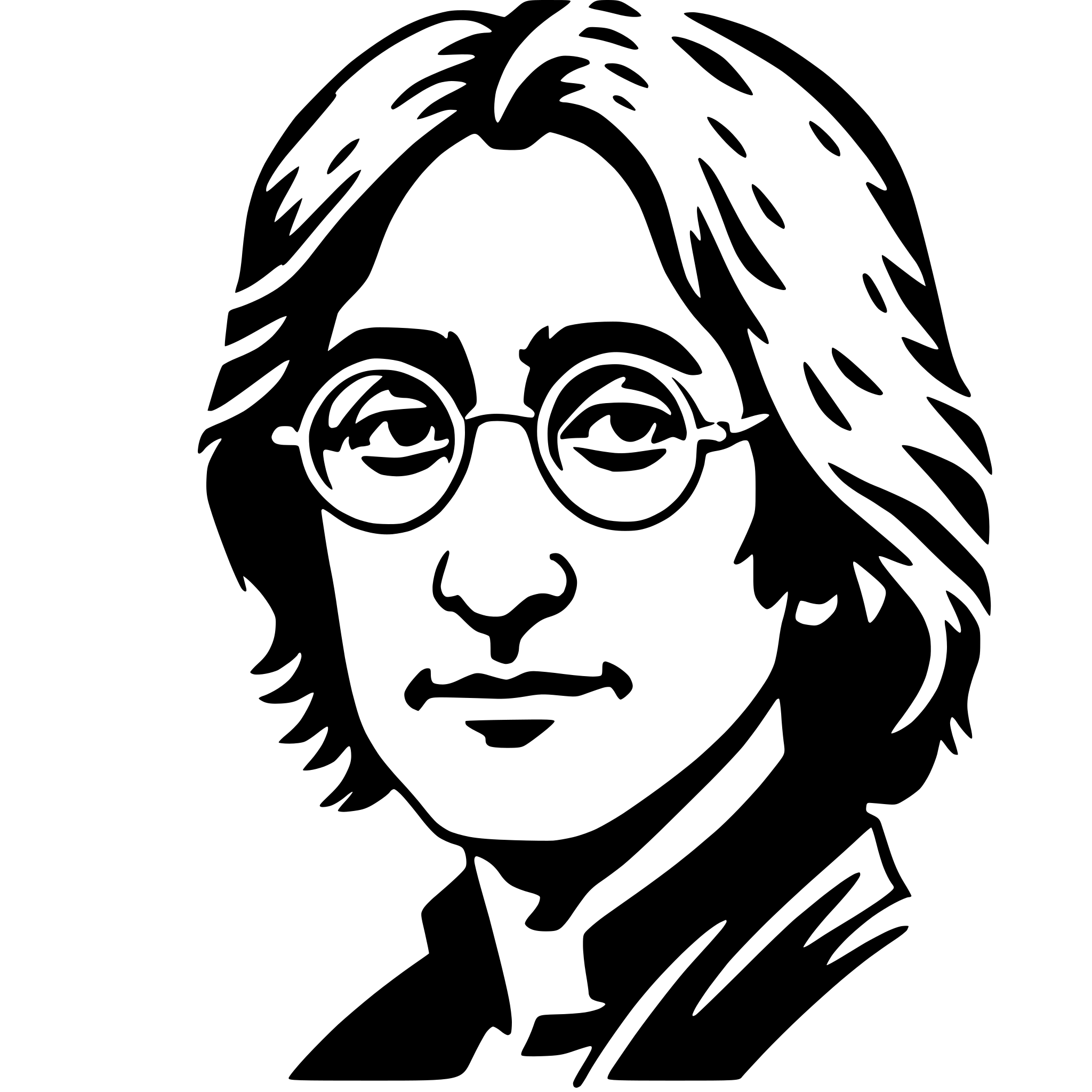AI-generated SVG of a john lennon
